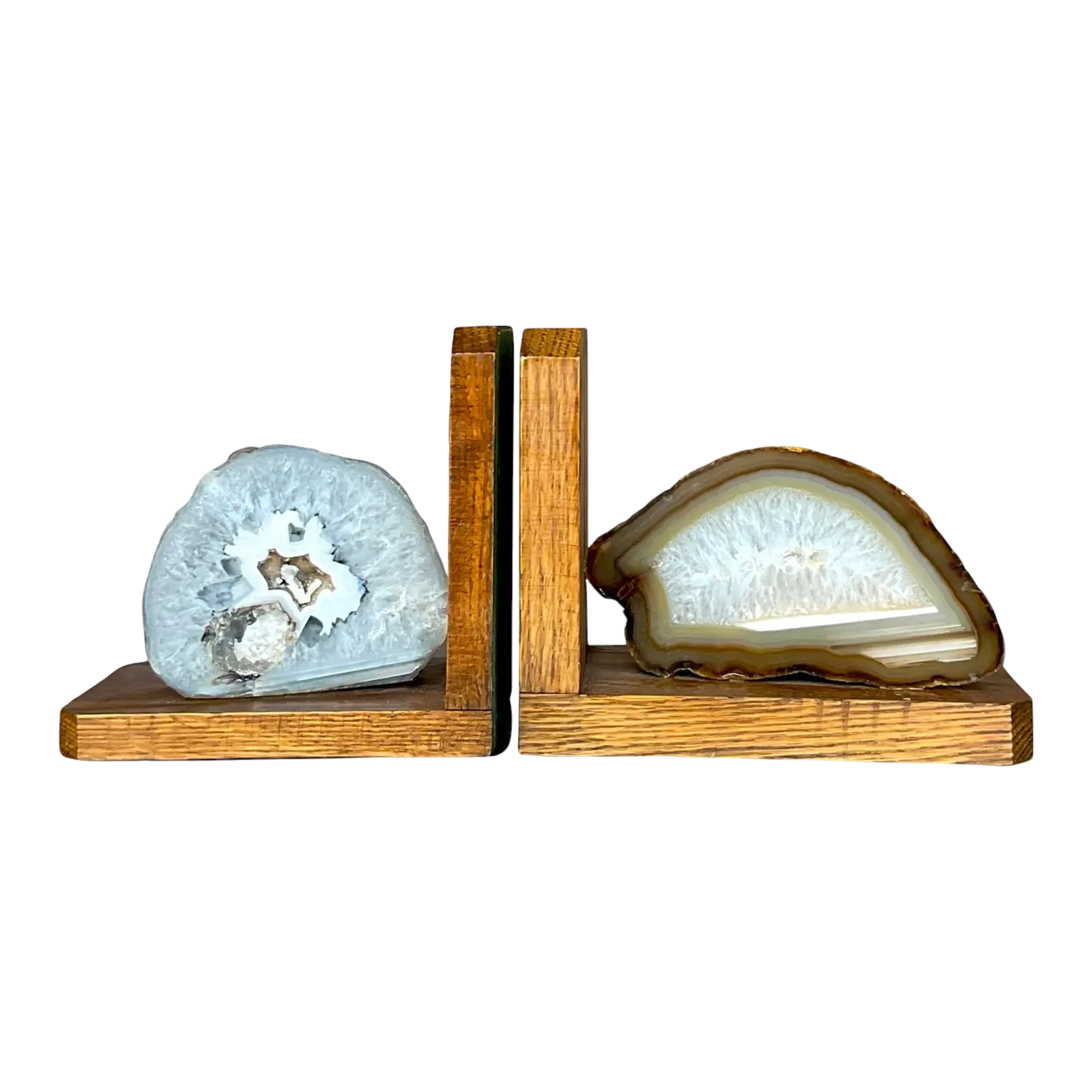 Vintage Boho Geode Bookends - Set of 2