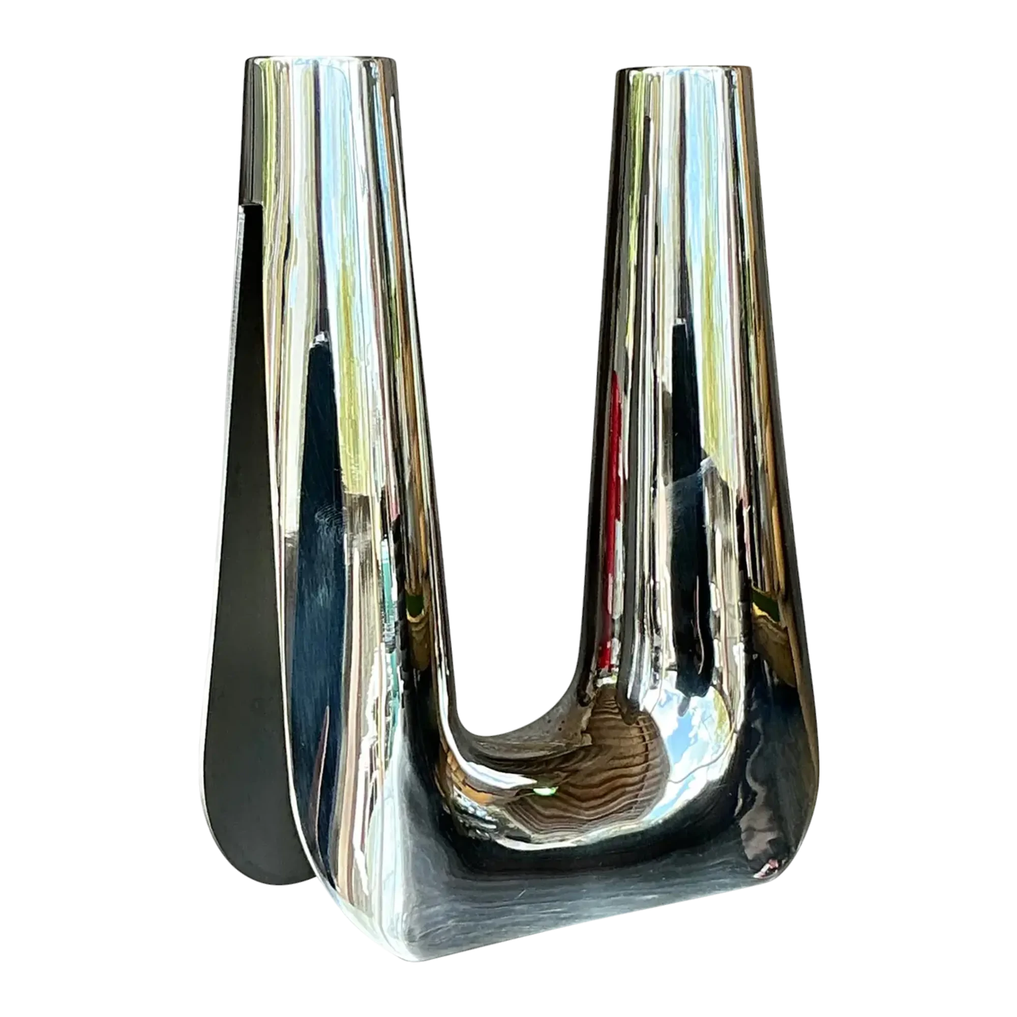 Vintage Boho George Jensen Stainless Steel Candlestick