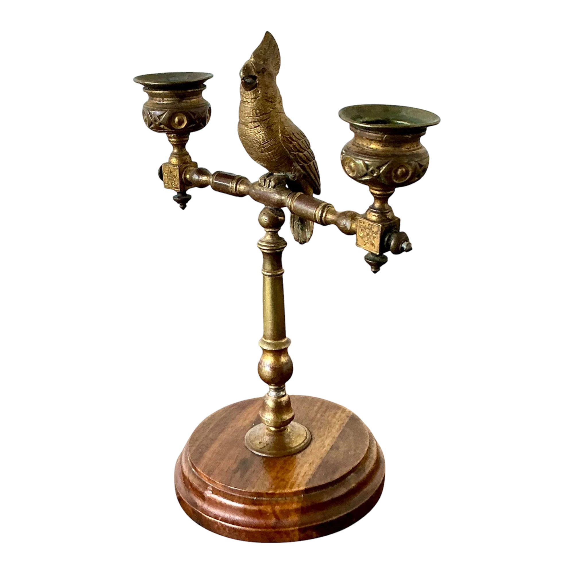 Vintage Boho Gilt Candlestick