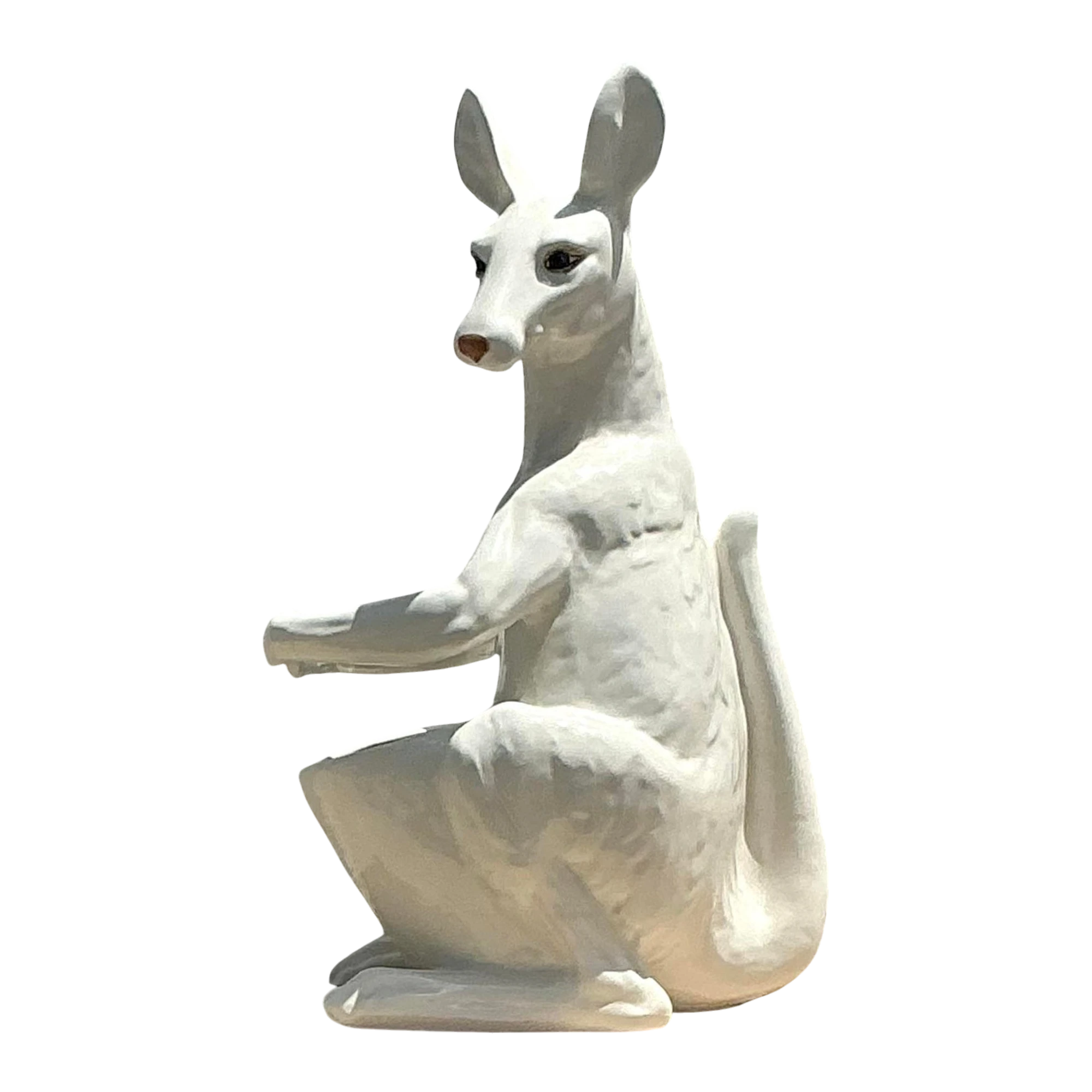 Vintage Boho Glazed Ceramic Kangaroo Planter