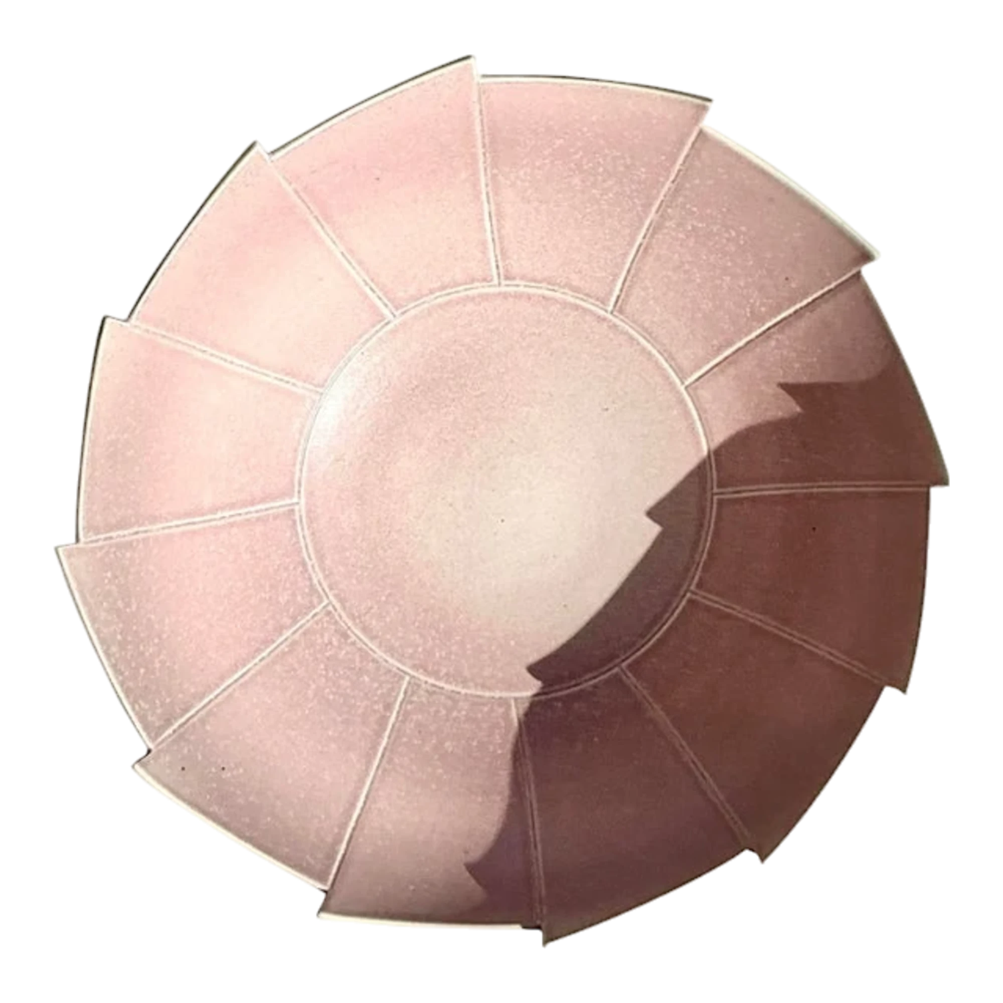 Vintage Boho Glazed Ceramic Layered Pottery Bowl