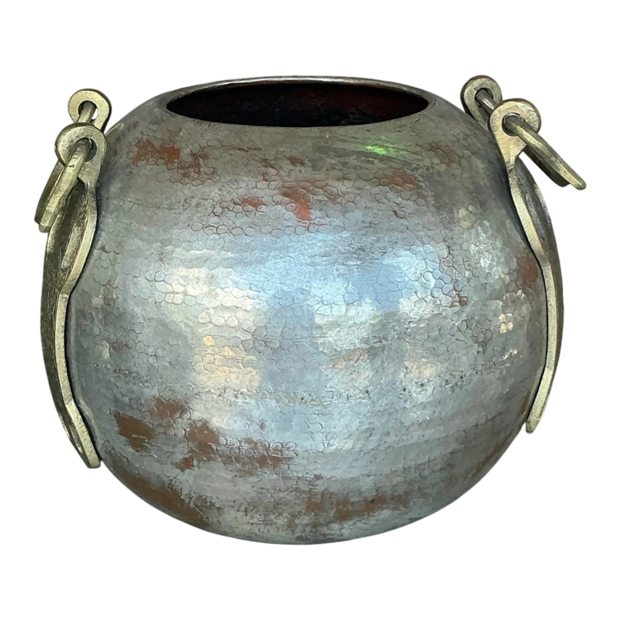 Vintage Boho Hammered Copper and Brass Vase