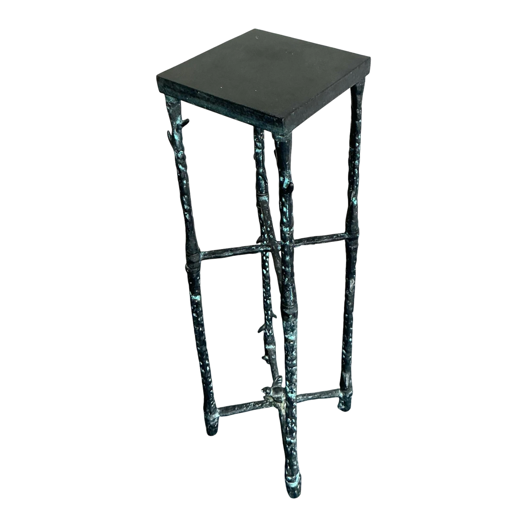 Vintage Boho Hammered Pedestal After Giacometti