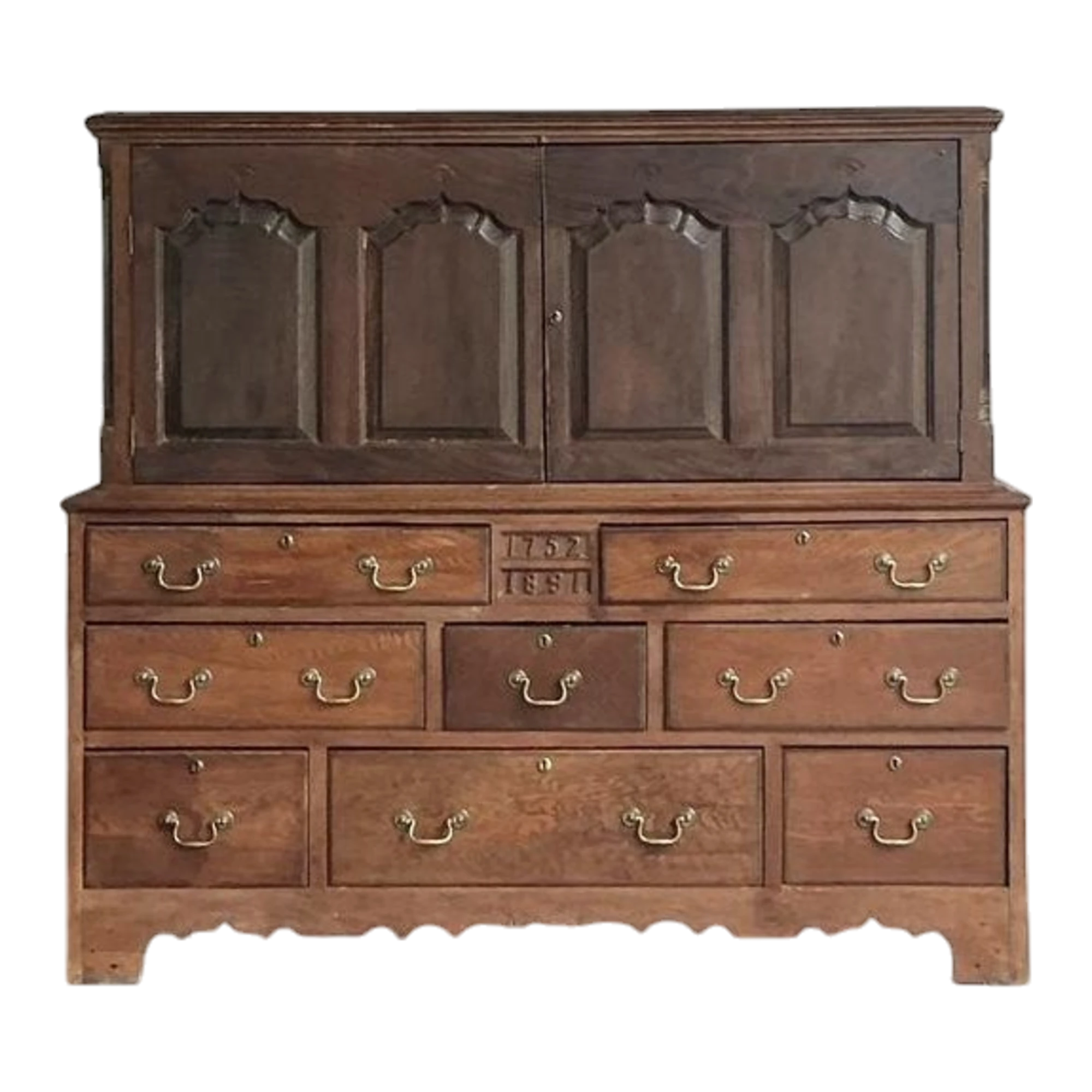 Vintage Boho Hand Crafted 18th Century Cabinet
