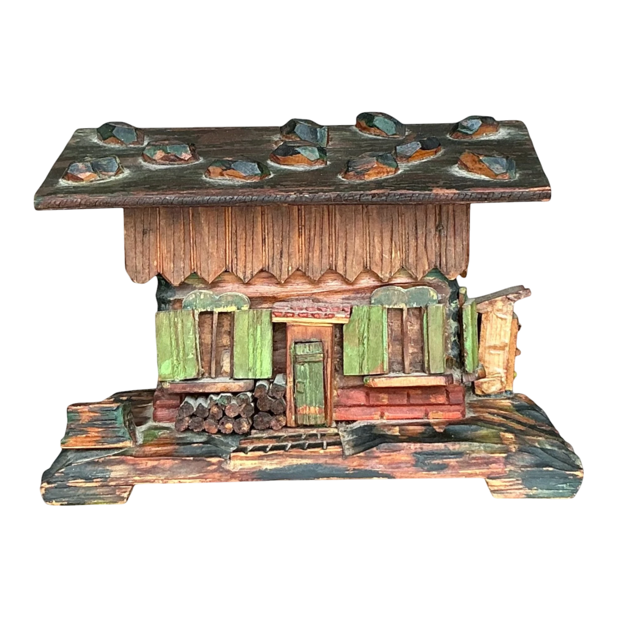 Vintage Boho Hand Made Log Cabin Box