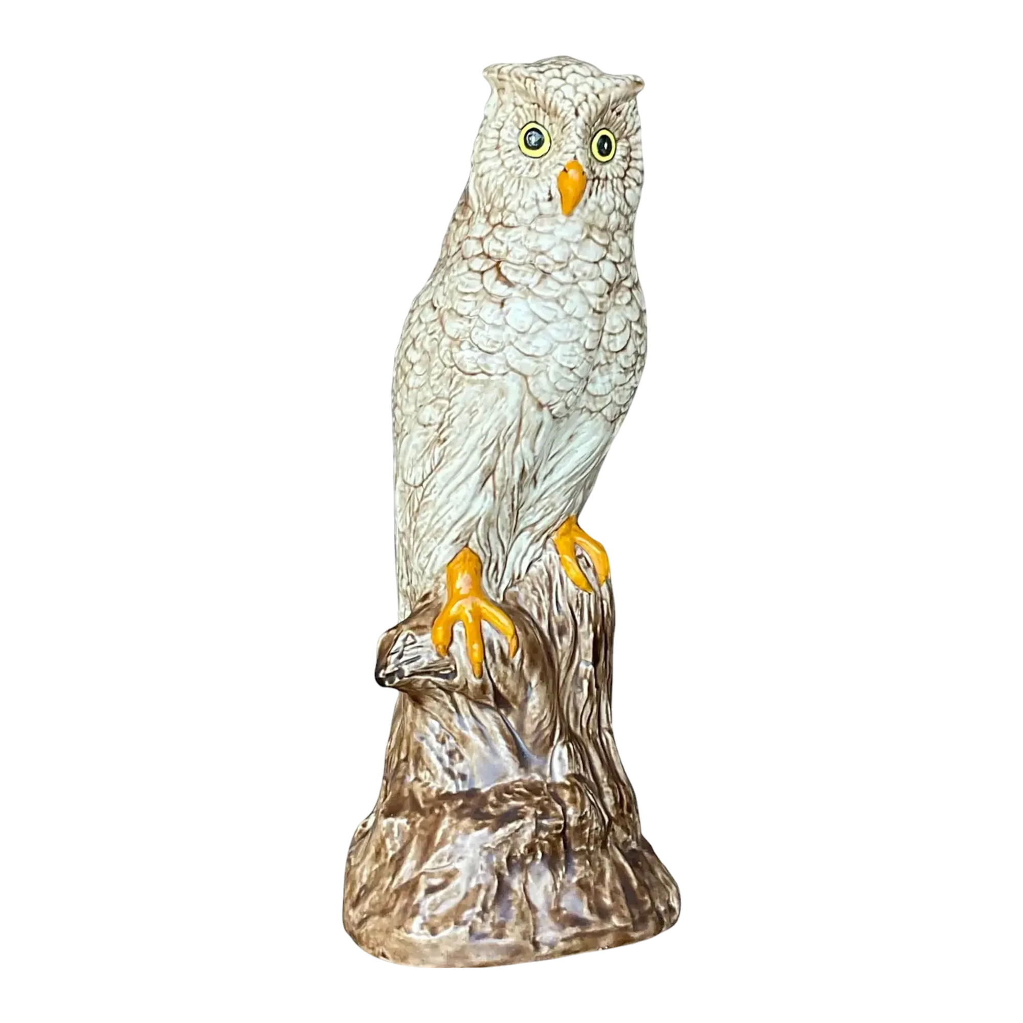Vintage Boho Hand Painted Ceramic Owl