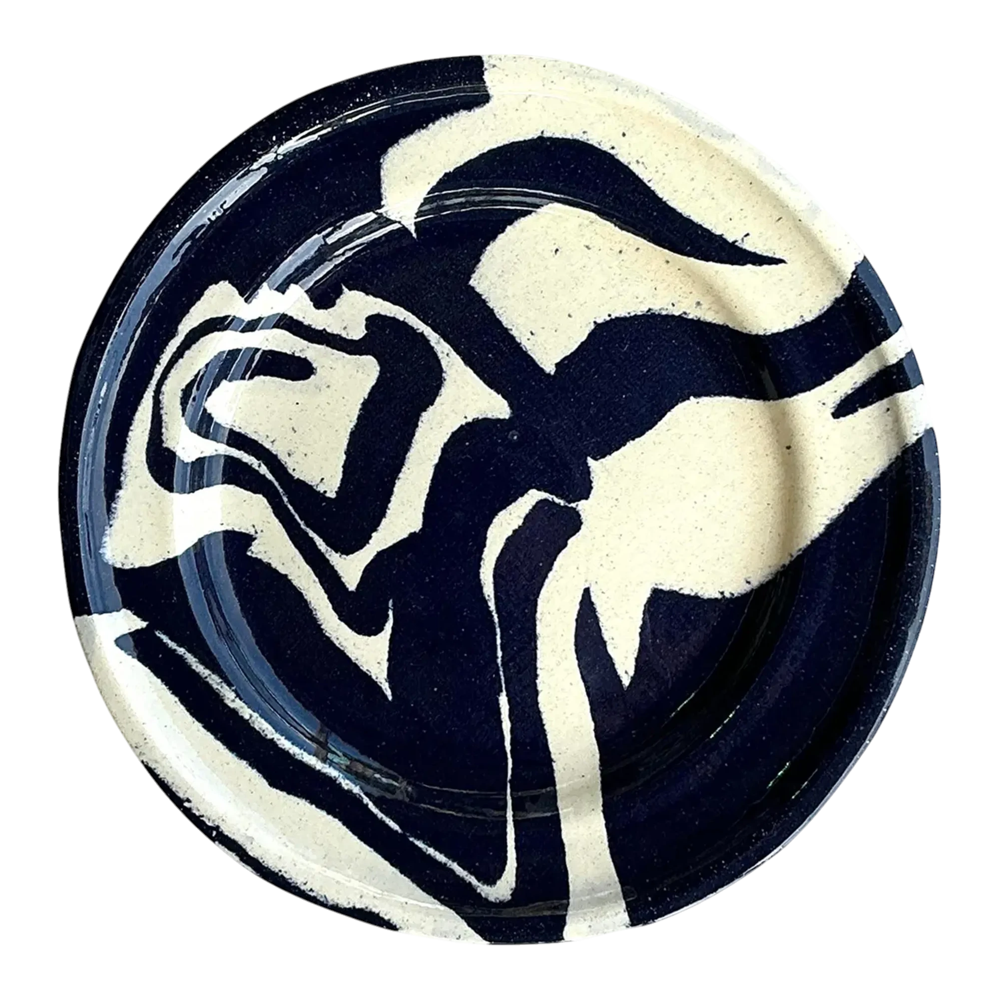 Vintage Boho Hand Painted Studio Pottery Plate