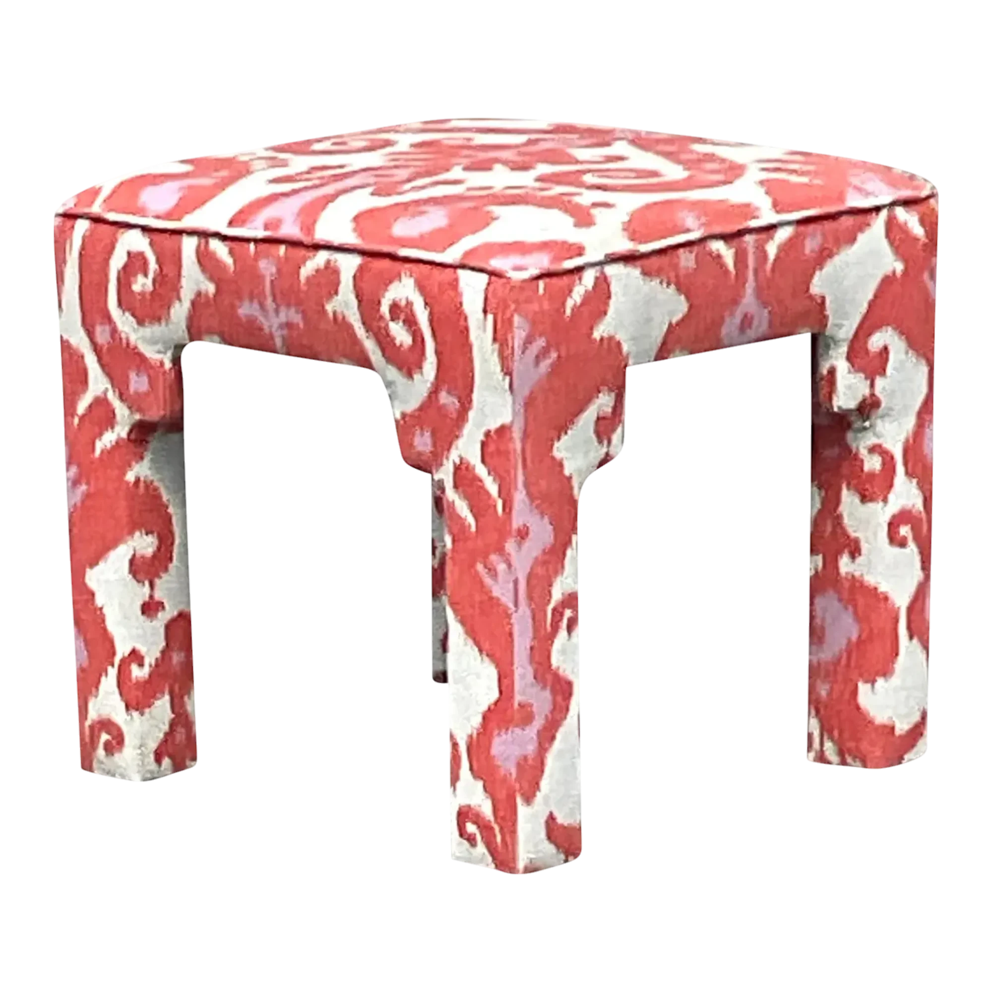 Vintage Boho Ikat Low Stool