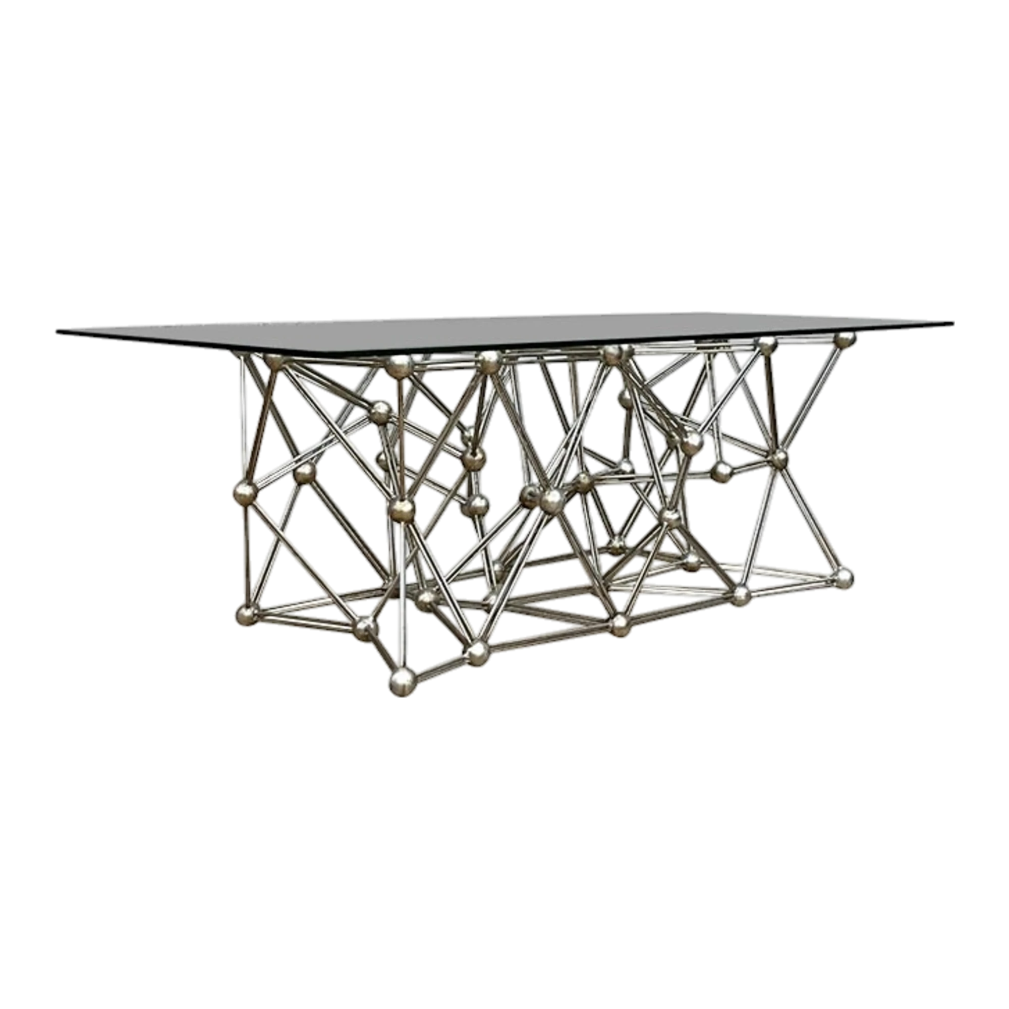 Vintage Boho Interlocking Molecule Coffee Table
