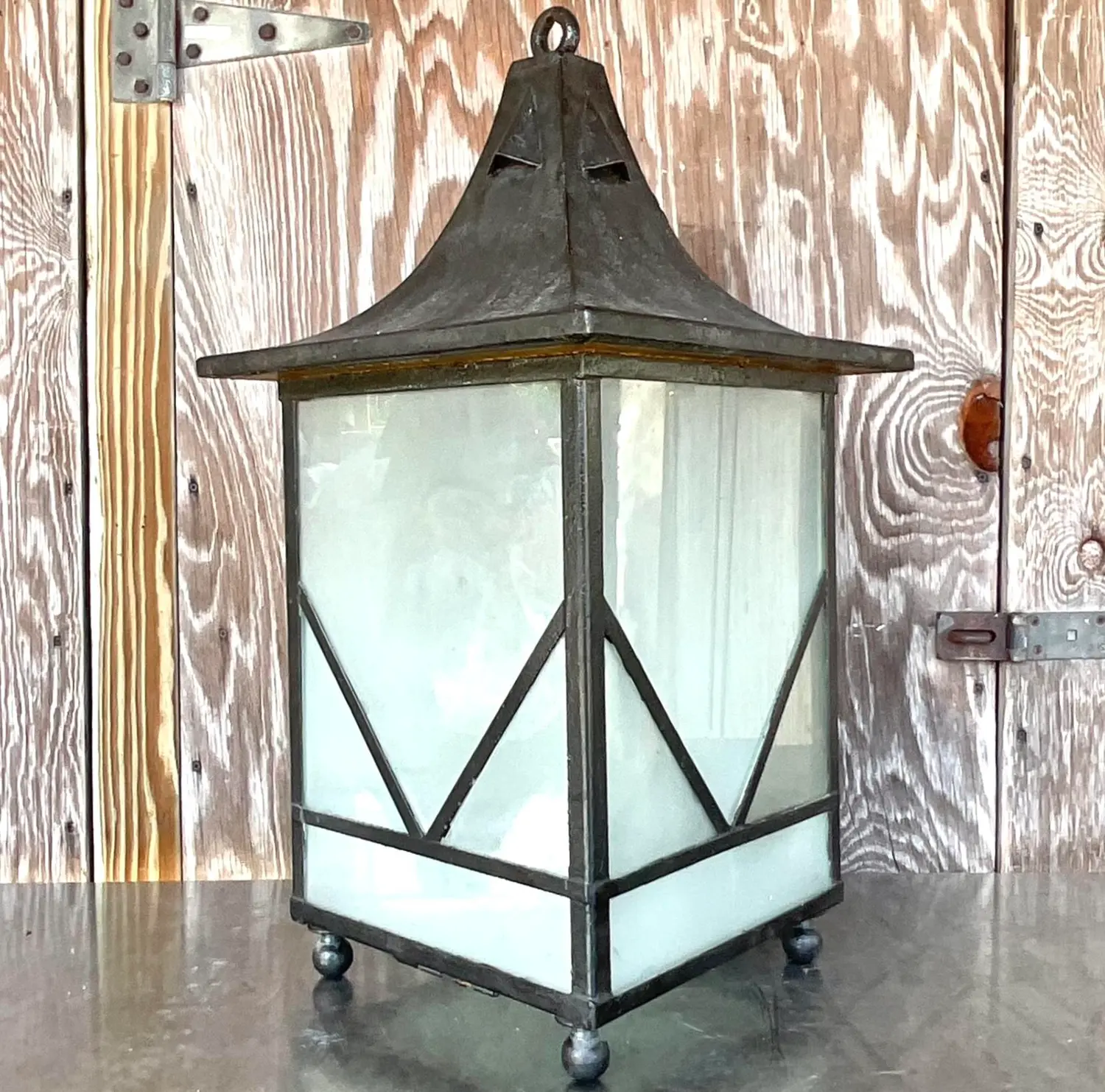 Vintage Boho Iron Lantern
