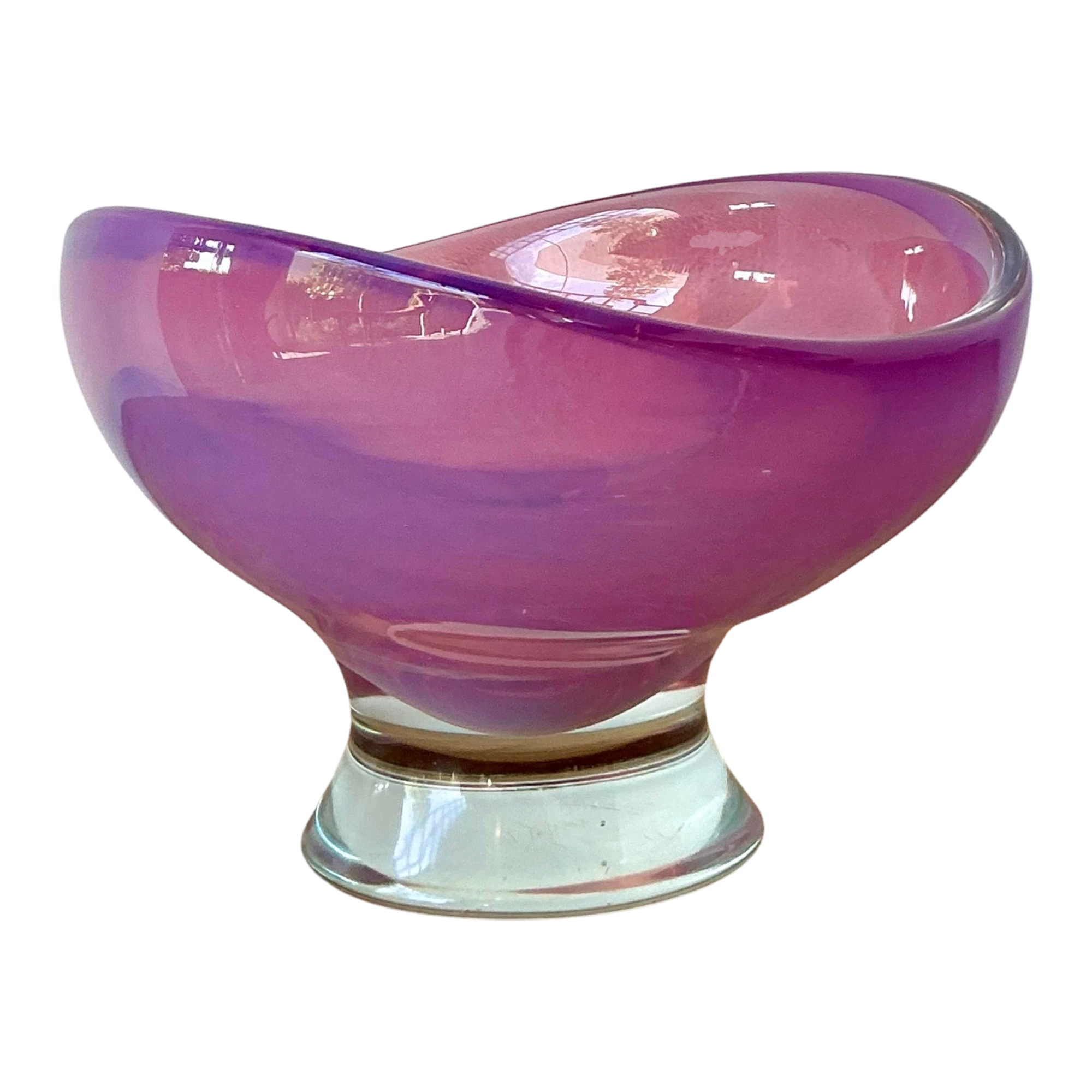 Vintage Boho Italian Art Glass Bowl After Murano