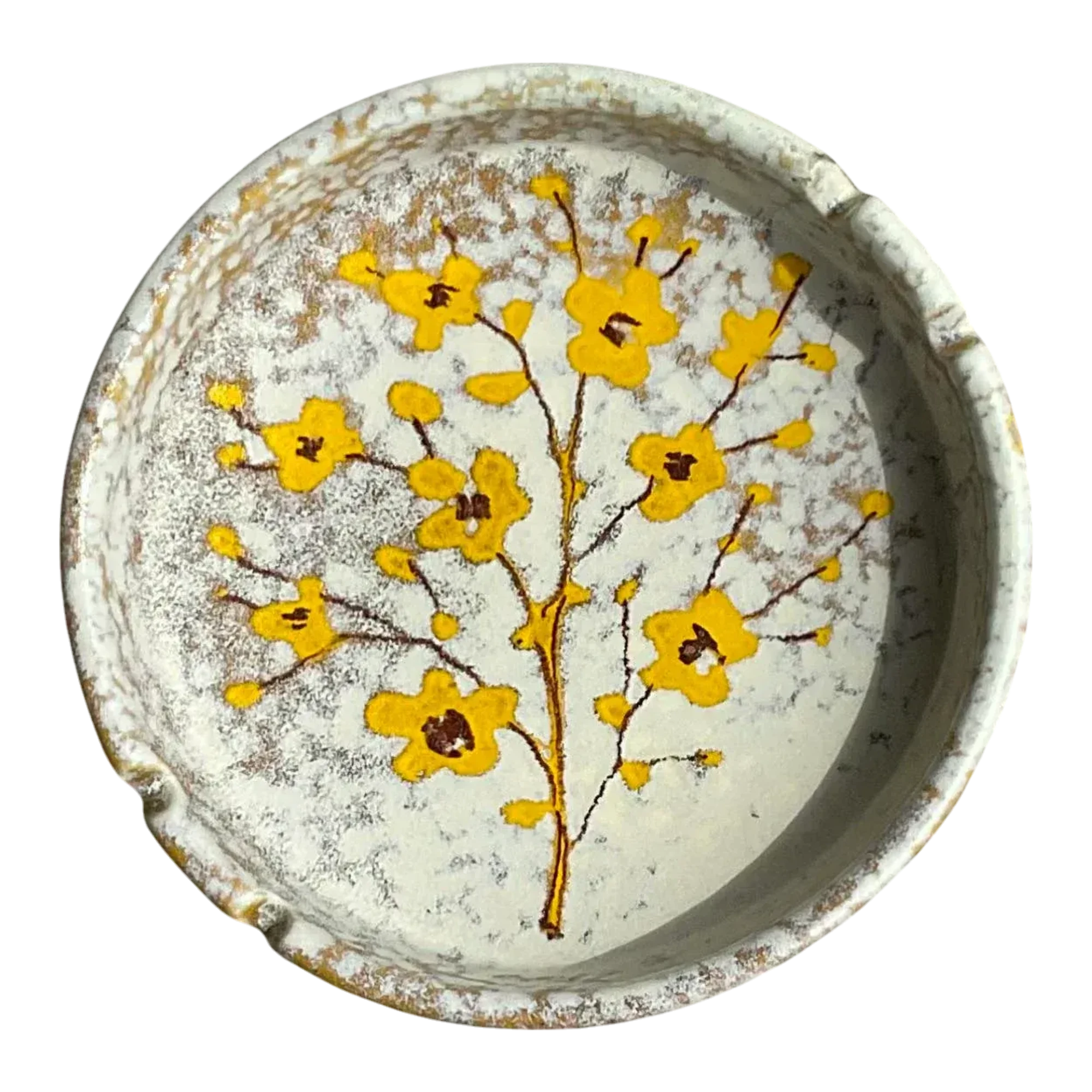 Vintage Boho Italian Floral Ashtray