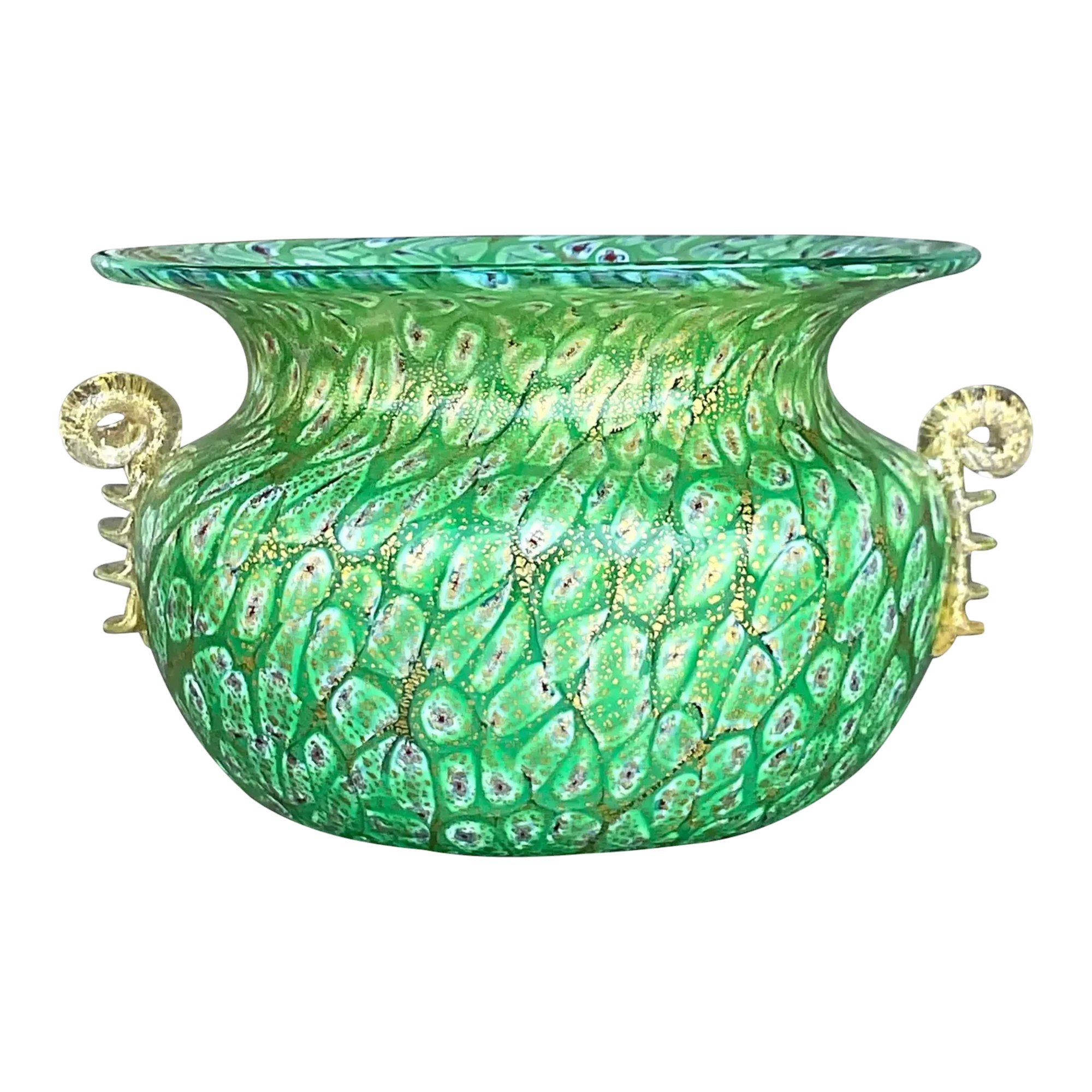 Vintage Boho Italian Glass Bowl After Murano