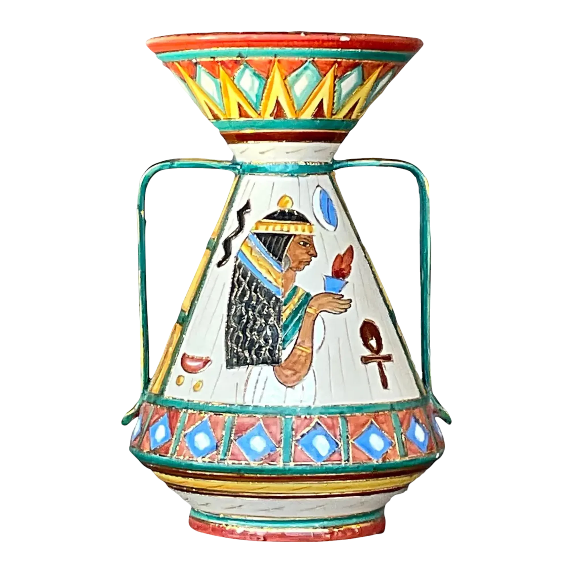 Vintage Boho Italian Volvo Deruta Vase