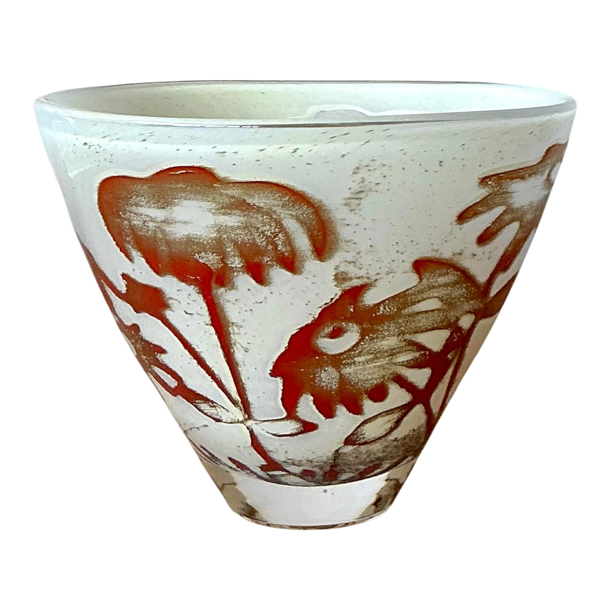 Vintage Boho Kosta Boda Floating Flowers Bowl
