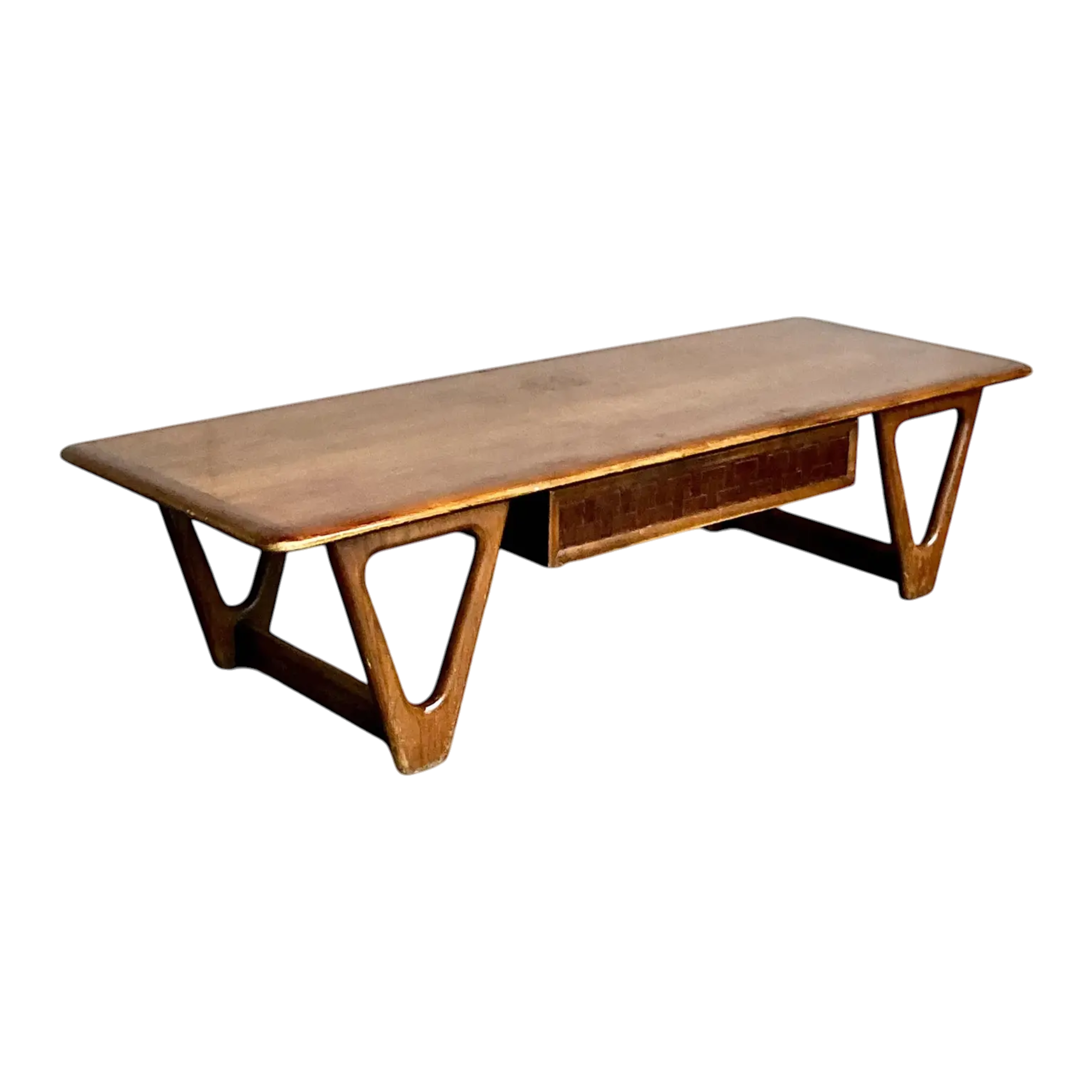 Vintage Boho Lane “Perception” Triangle Coffee Table