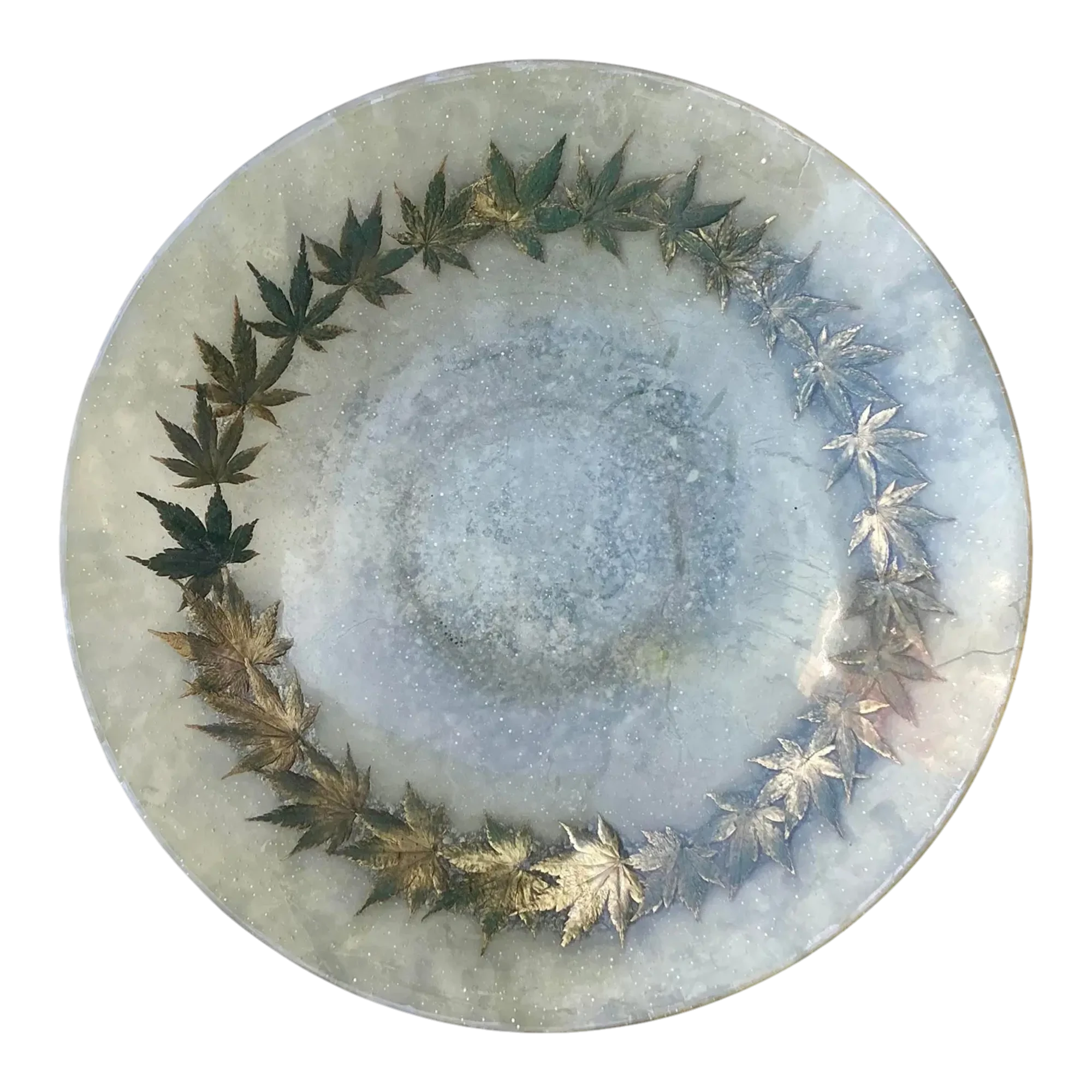 Vintage Boho Leaf Ring Resin Bowl