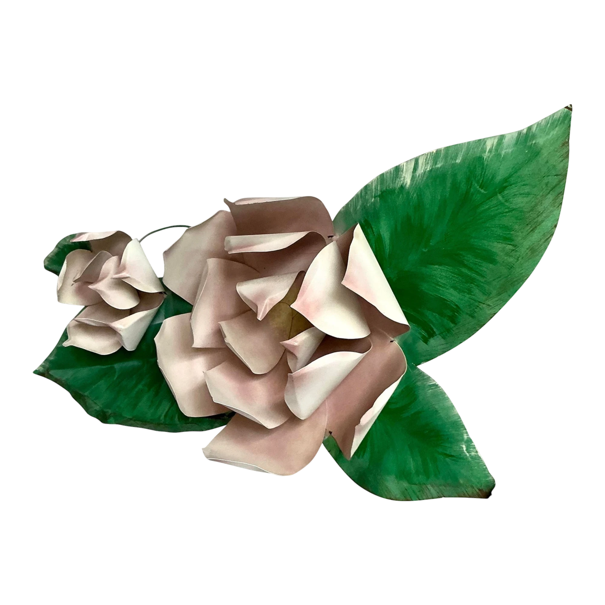Vintage Boho Metal Roses Wall Sculpture