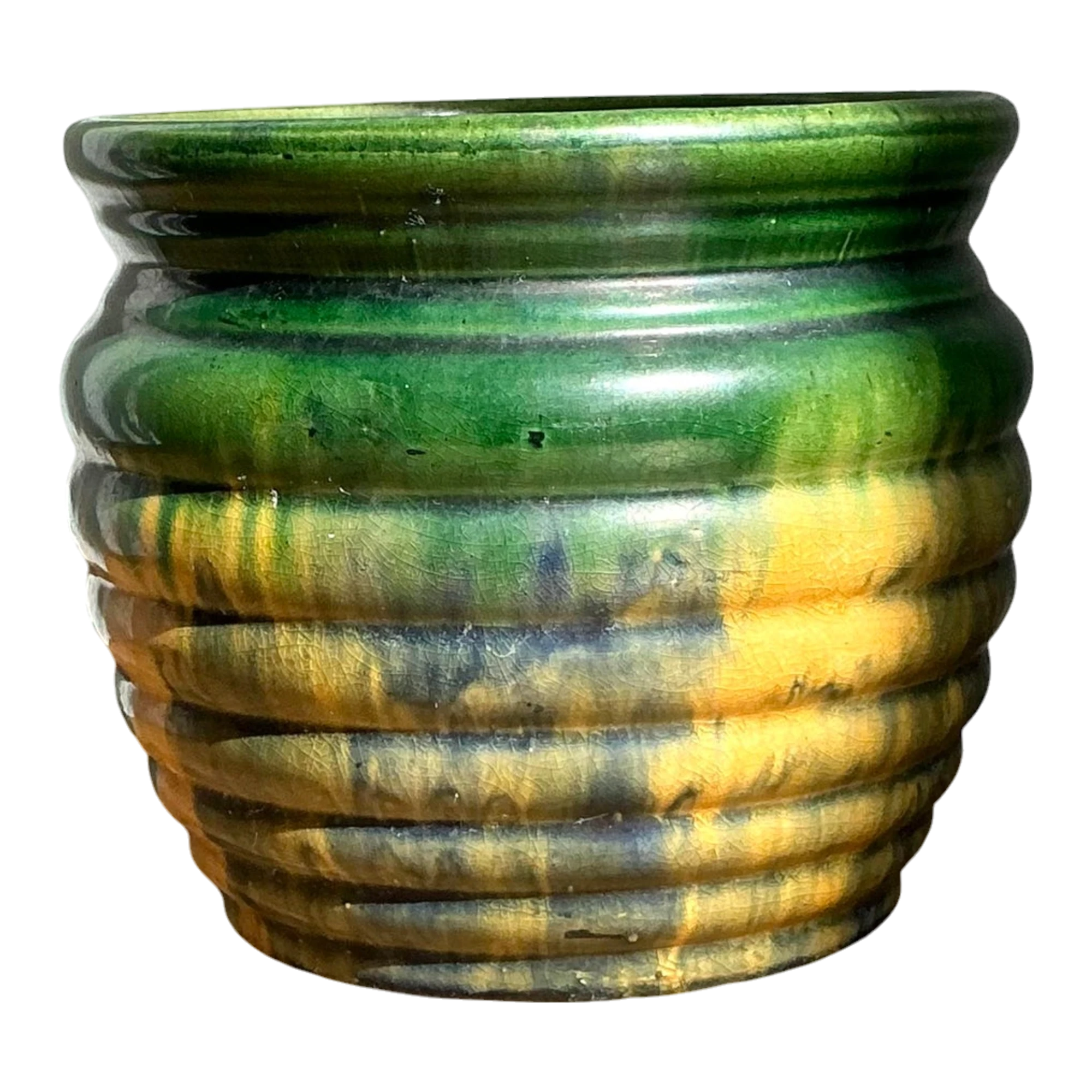 Vintage Boho Mixed Glaze Vase