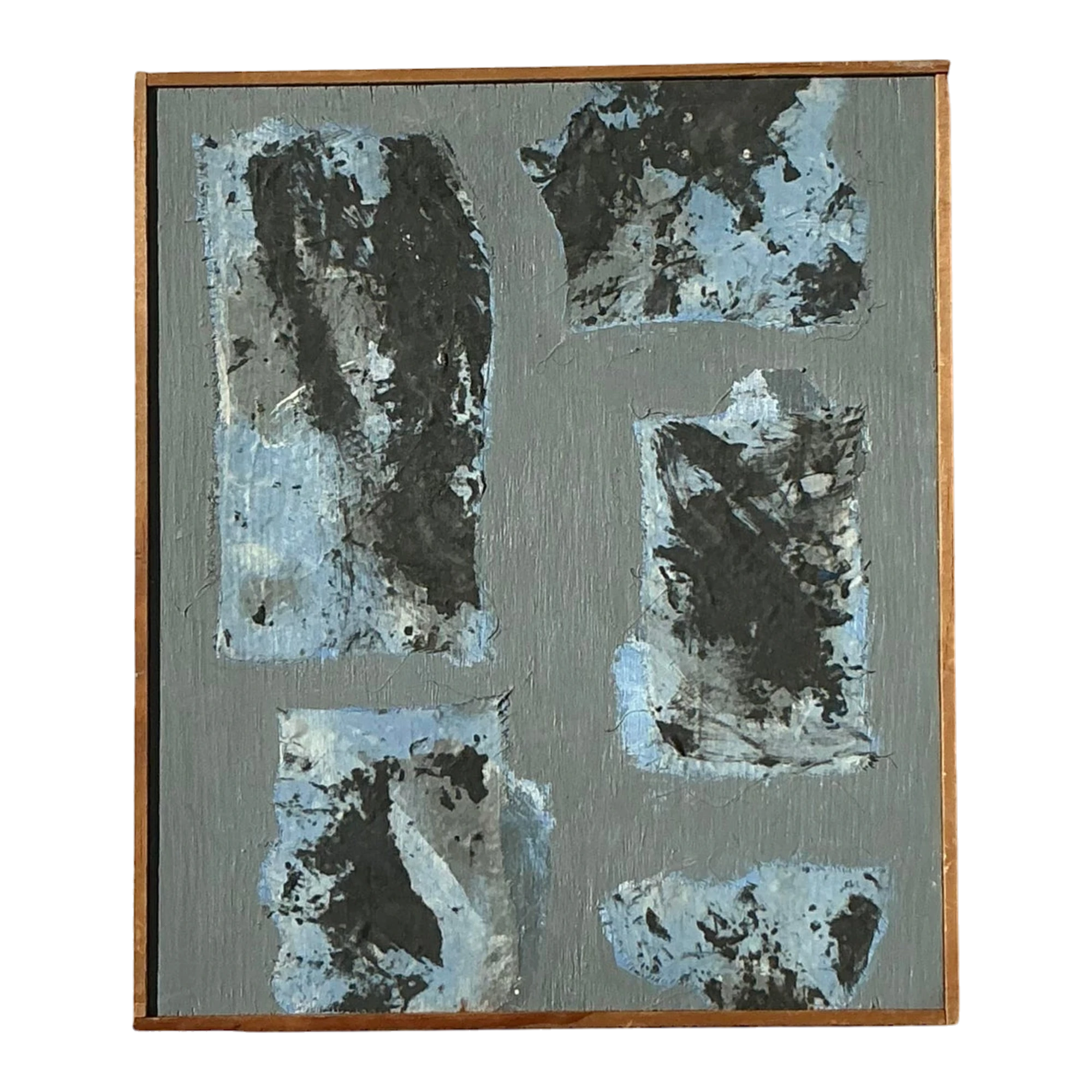 Vintage Boho Mixed Media Oil Painting on Canvas