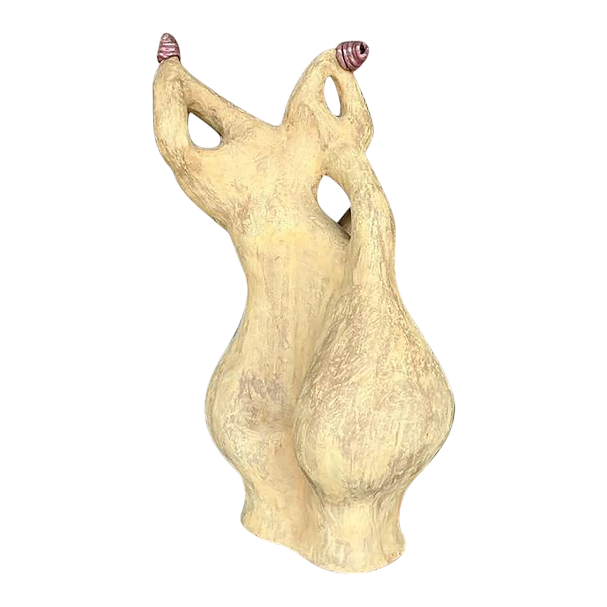 Vintage Boho Monumental Abstract Studio Pottery Vase — additional photo 1