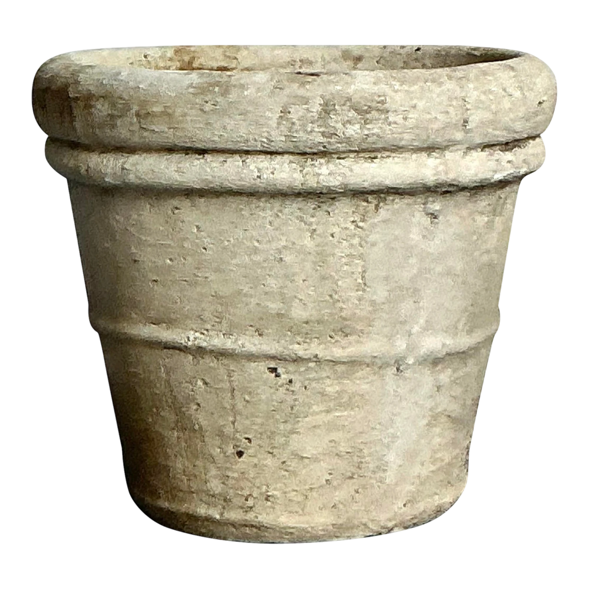 Vintage Boho Monumental Cast Concrete Planter