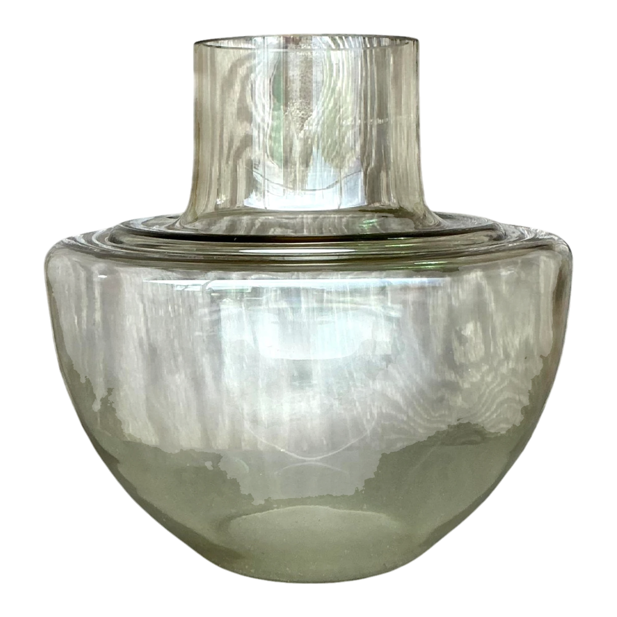Vintage Boho Monumental Glass Vase