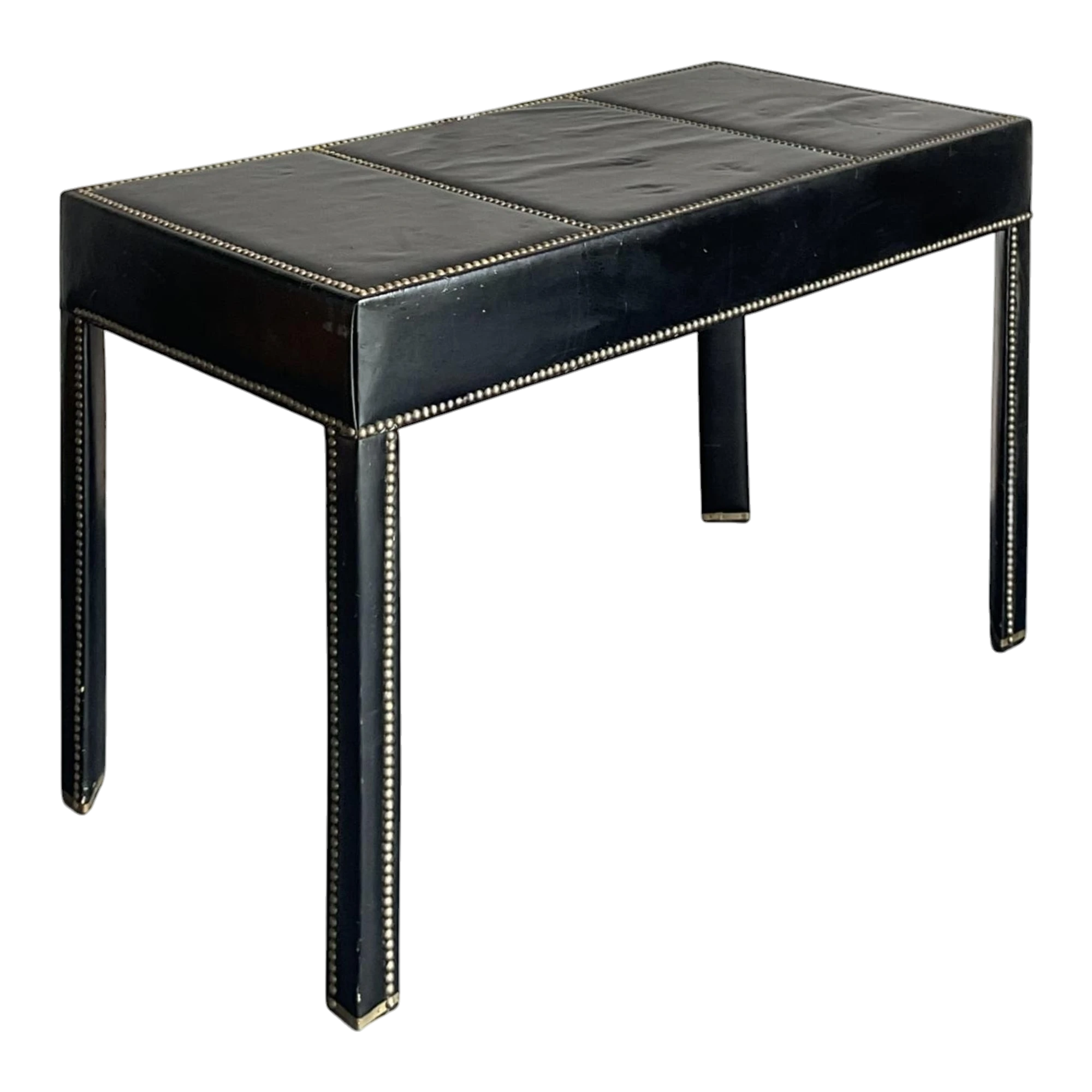Vintage Boho Nailhead Leather Desk