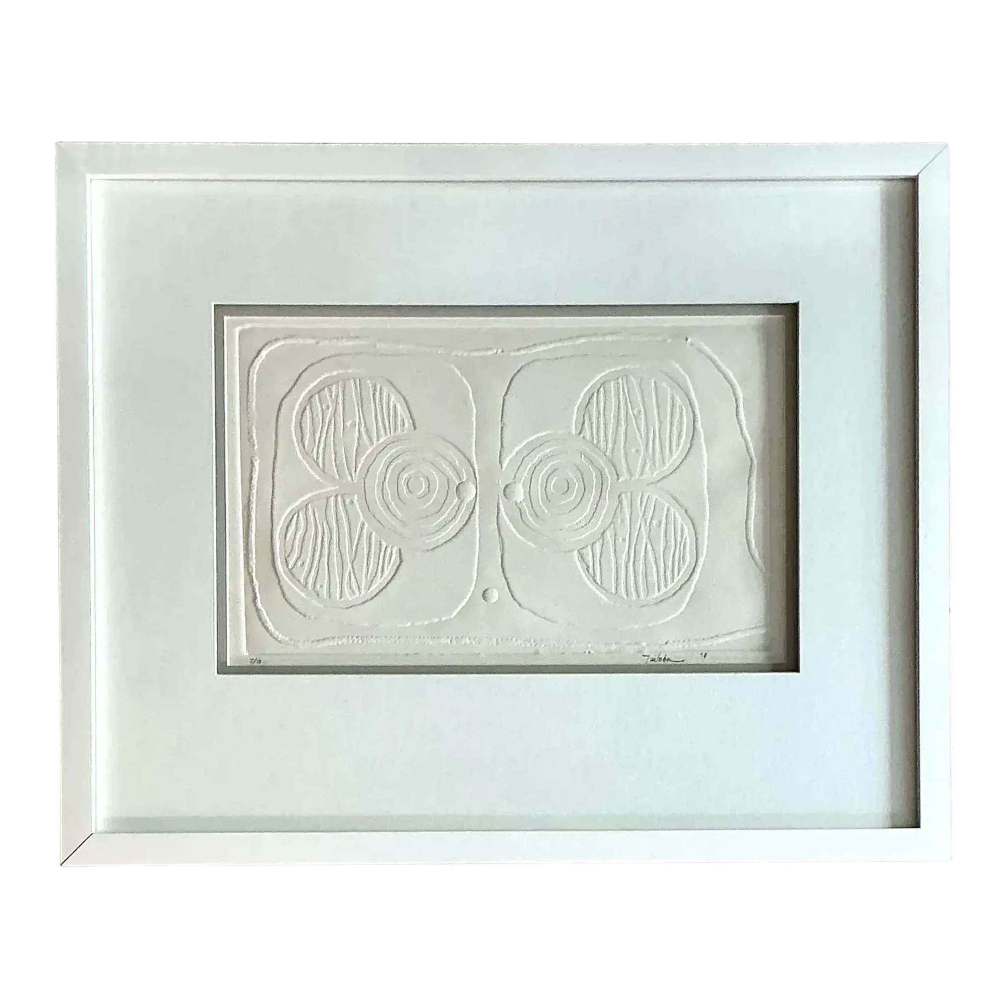 Vintage Boho Numbered Molded Paper Lithograph