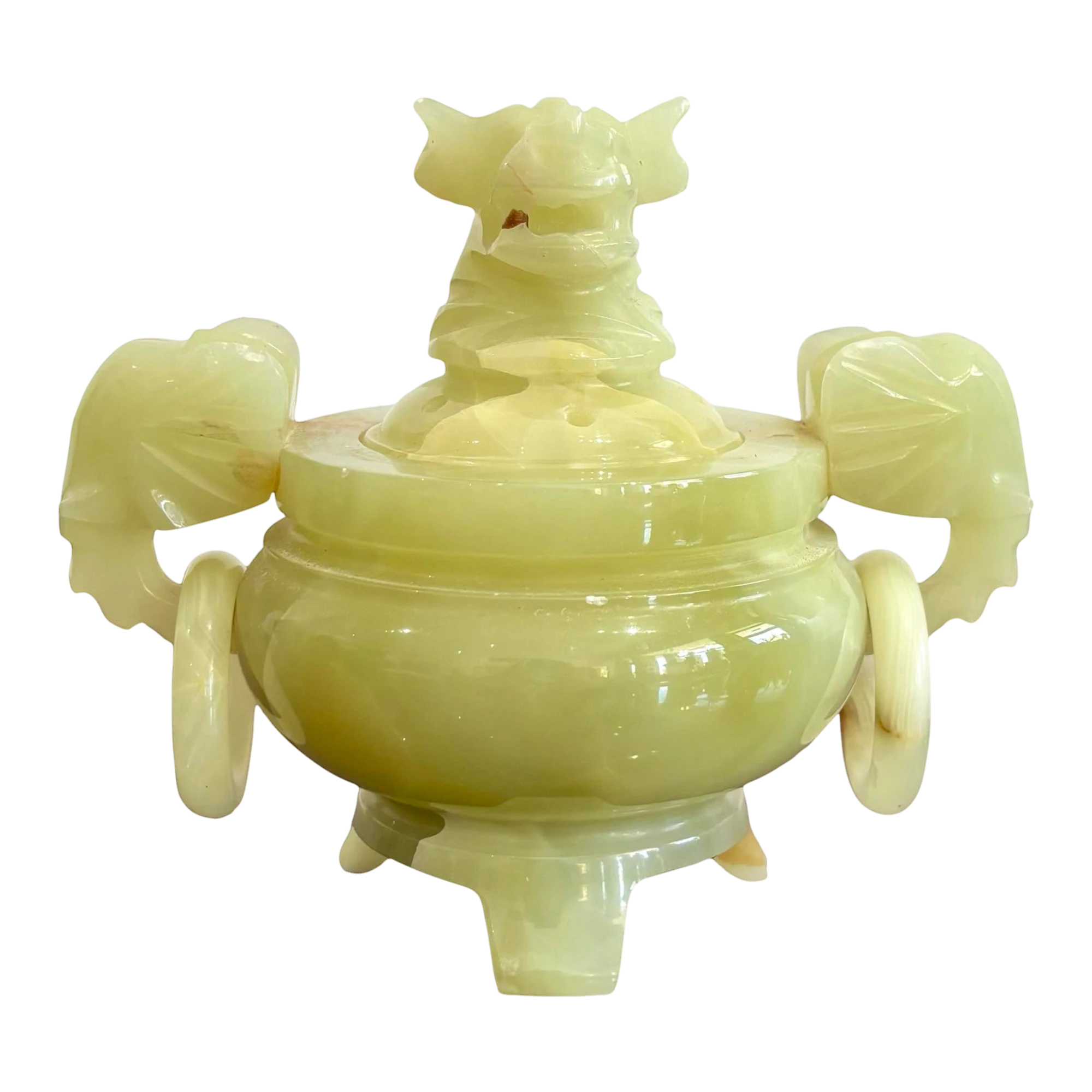 Vintage Boho Onyx Lidded Bowl