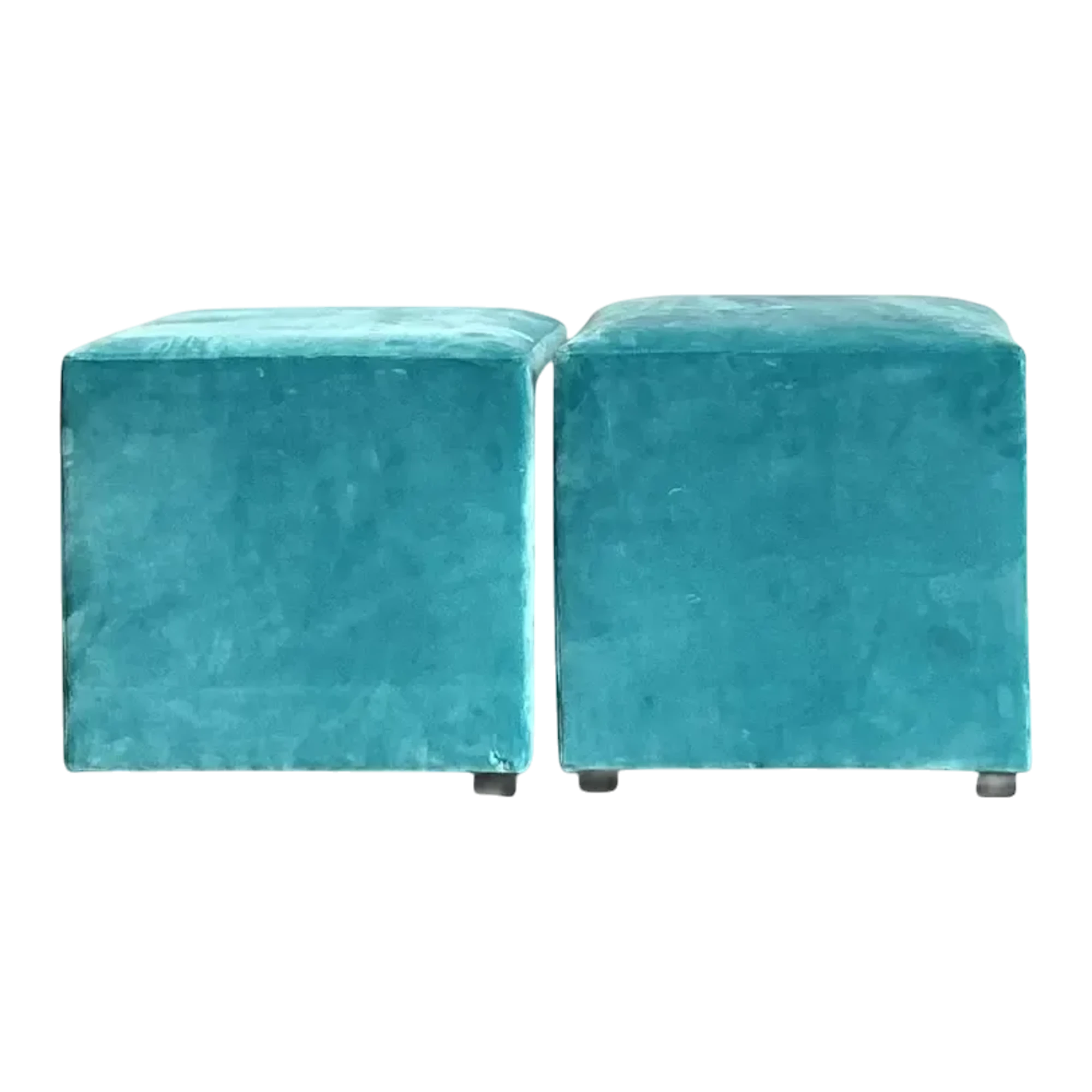 Vintage Boho Oomph Velvet Pouffe - A Pair