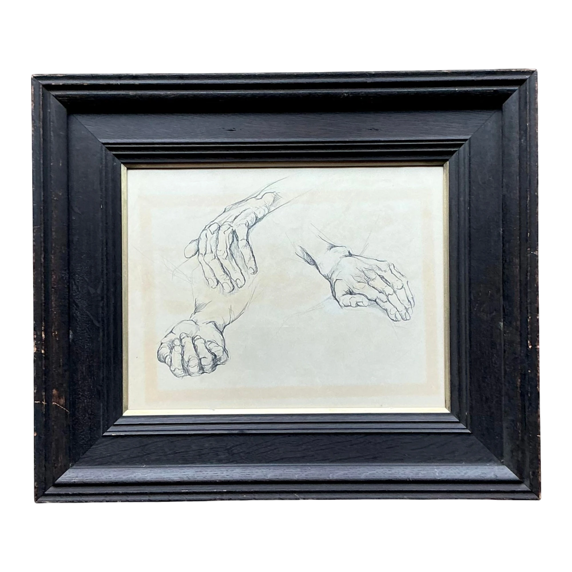 Vintage Boho Original 1977 Anatomy Sketch on Paper