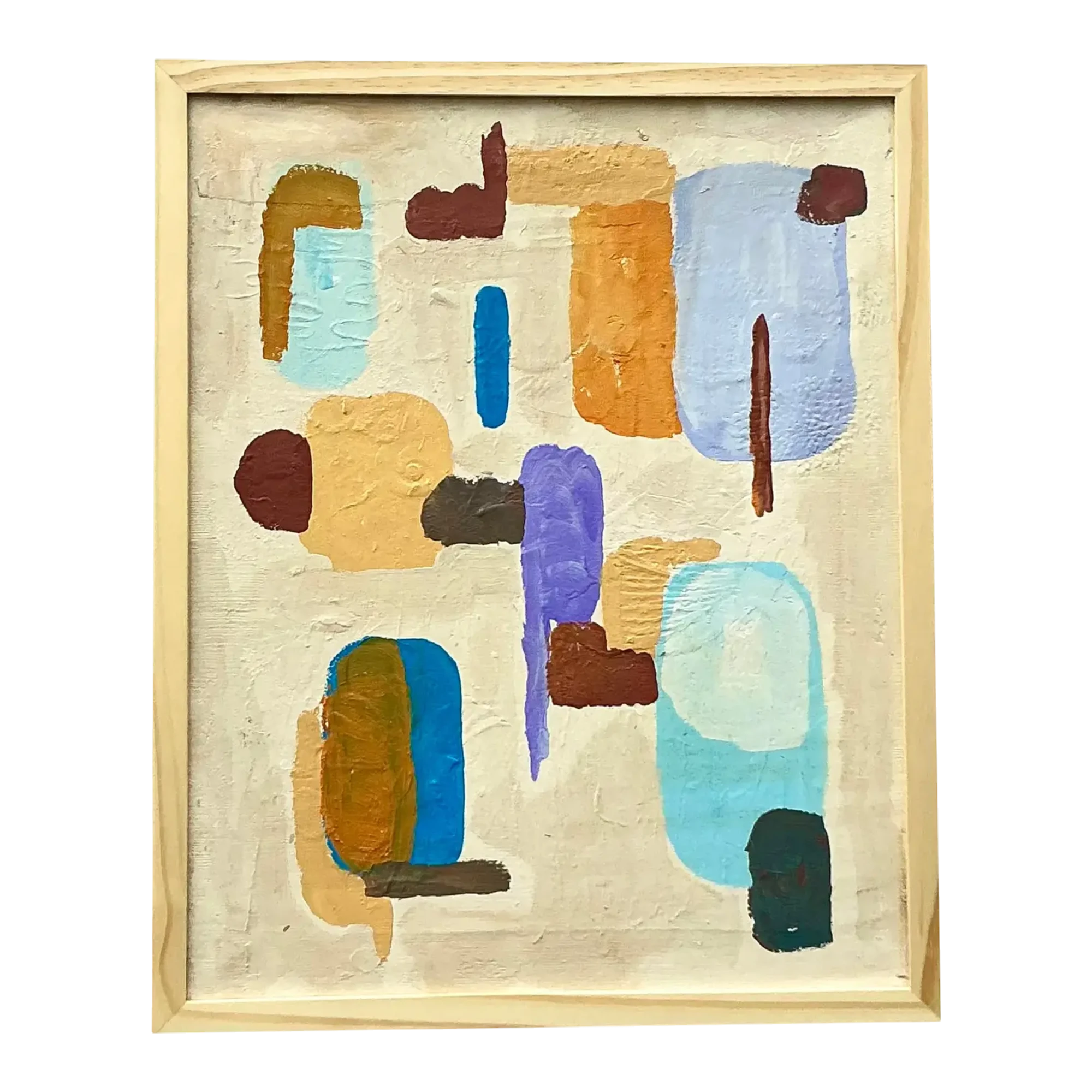 Vintage Boho Original Abstract Oil Paining on Canvas