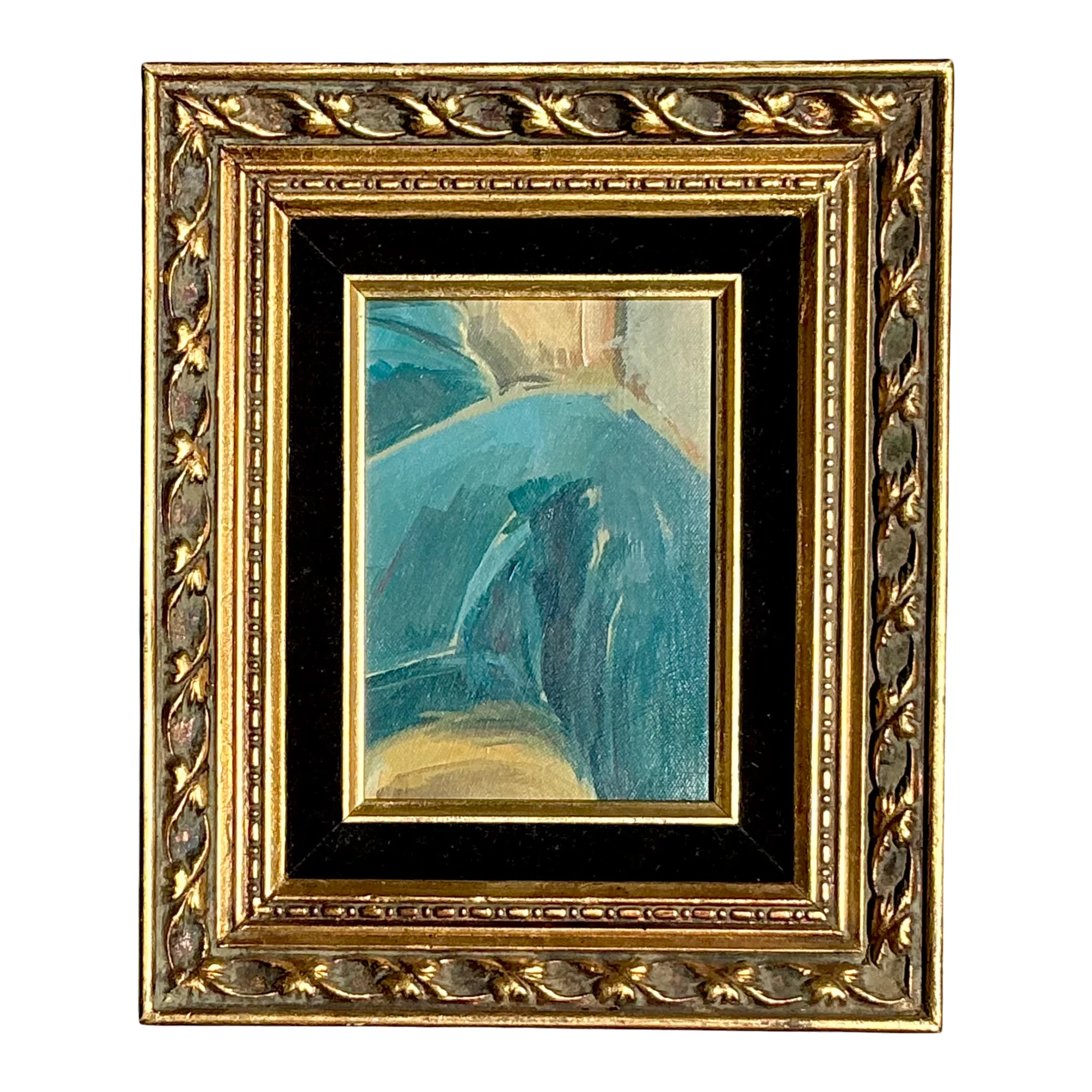 Vintage Boho Original Abstract Oil Painting on Canvas