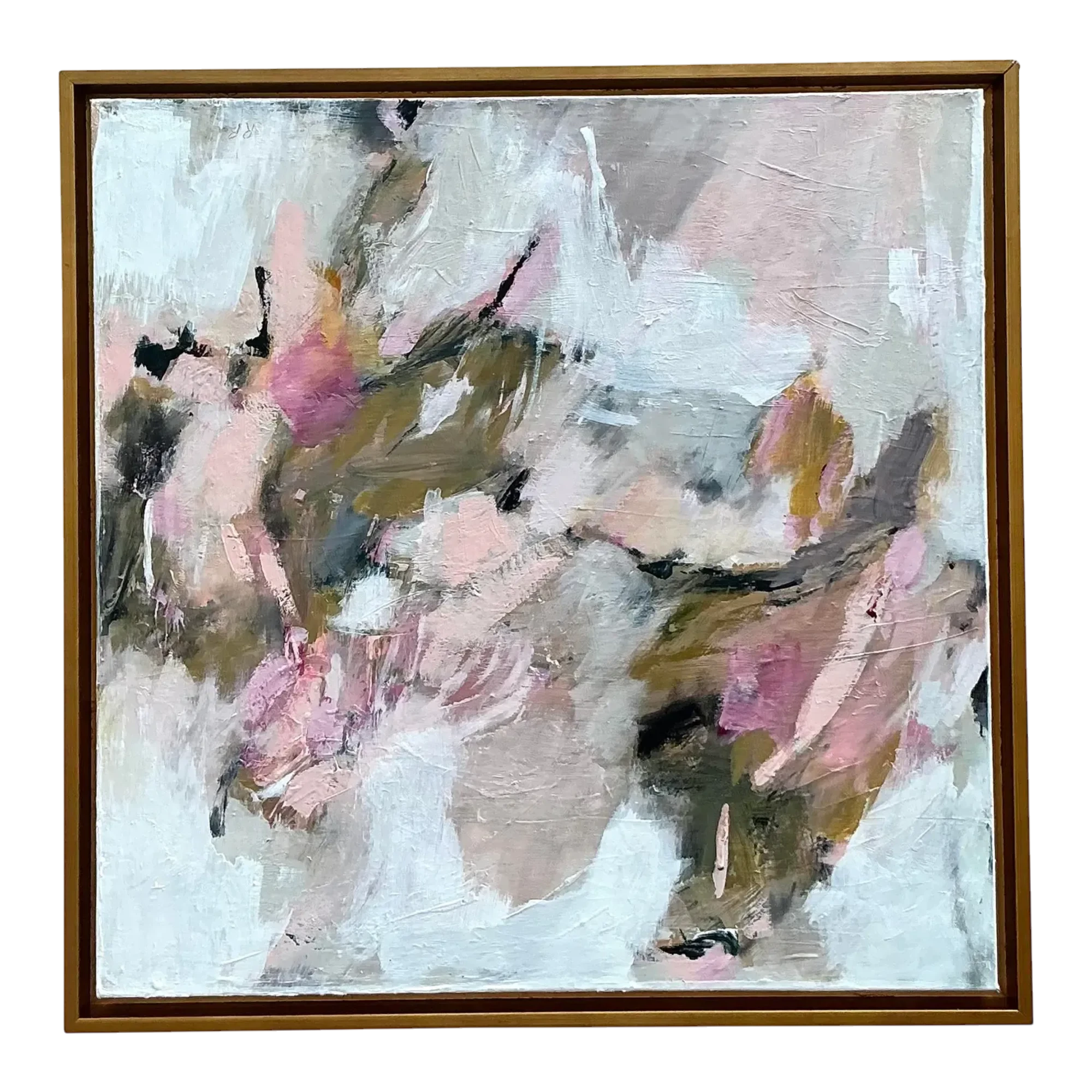 Vintage Boho Original Abstract Painting on Canvas — additional photo 1
