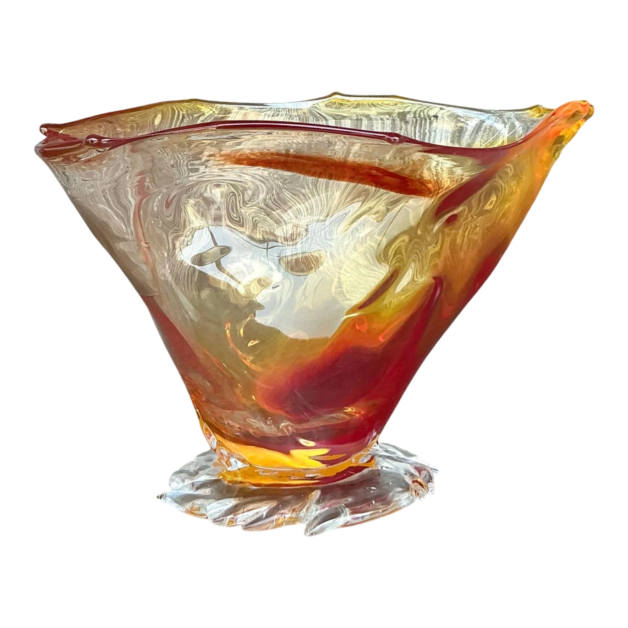 Vintage Boho Original Blown Glass Bowl