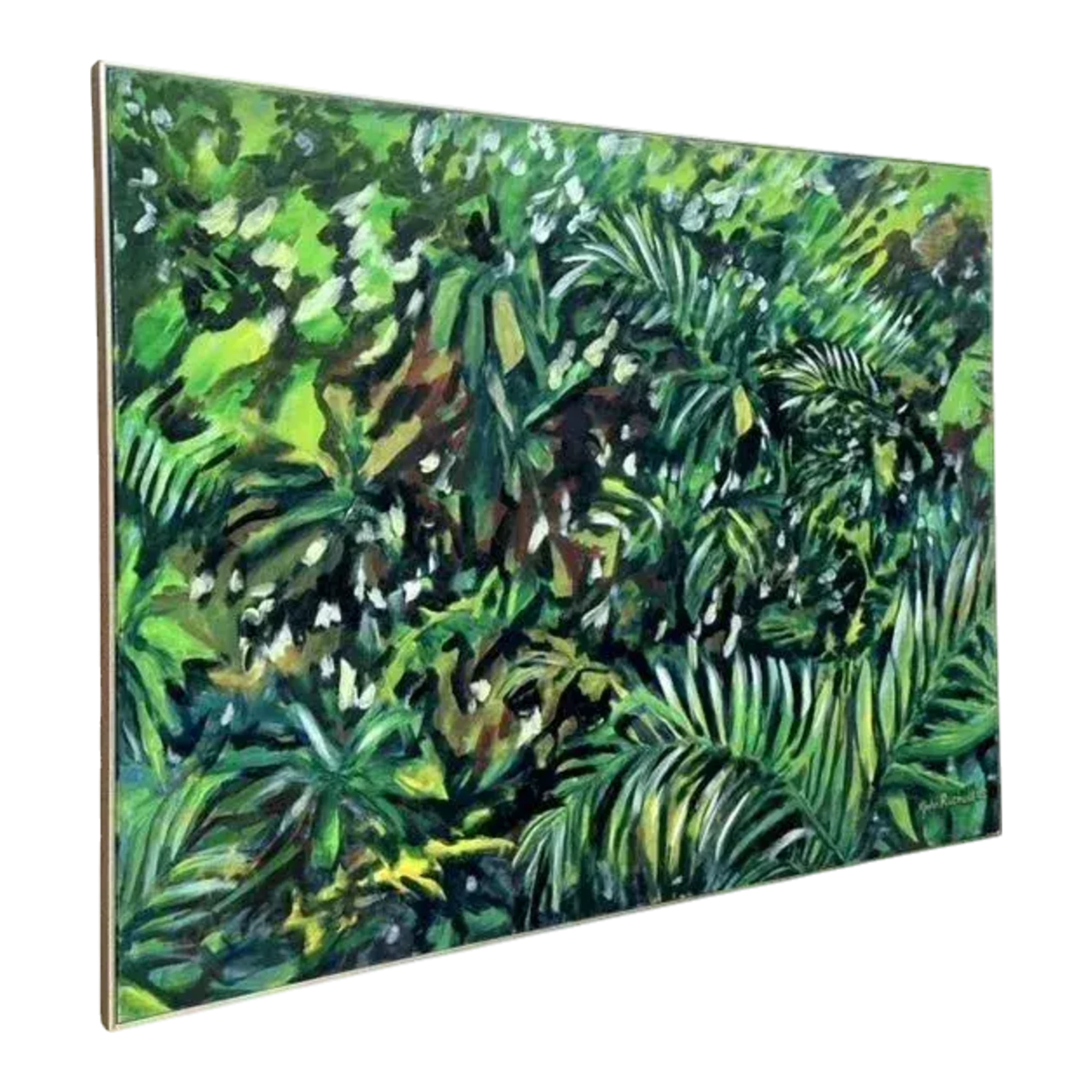 Vintage Boho Original Botanical Oil Painting on Canvas