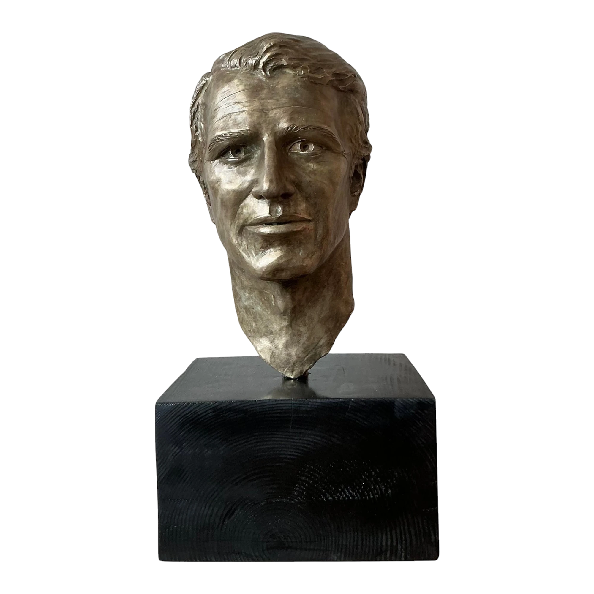 Vintage Boho Original Cast Bronze Bust of Paul Newman