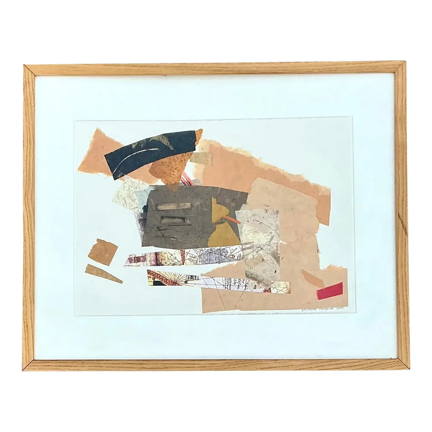 Vintage Boho Original Collage on Paper