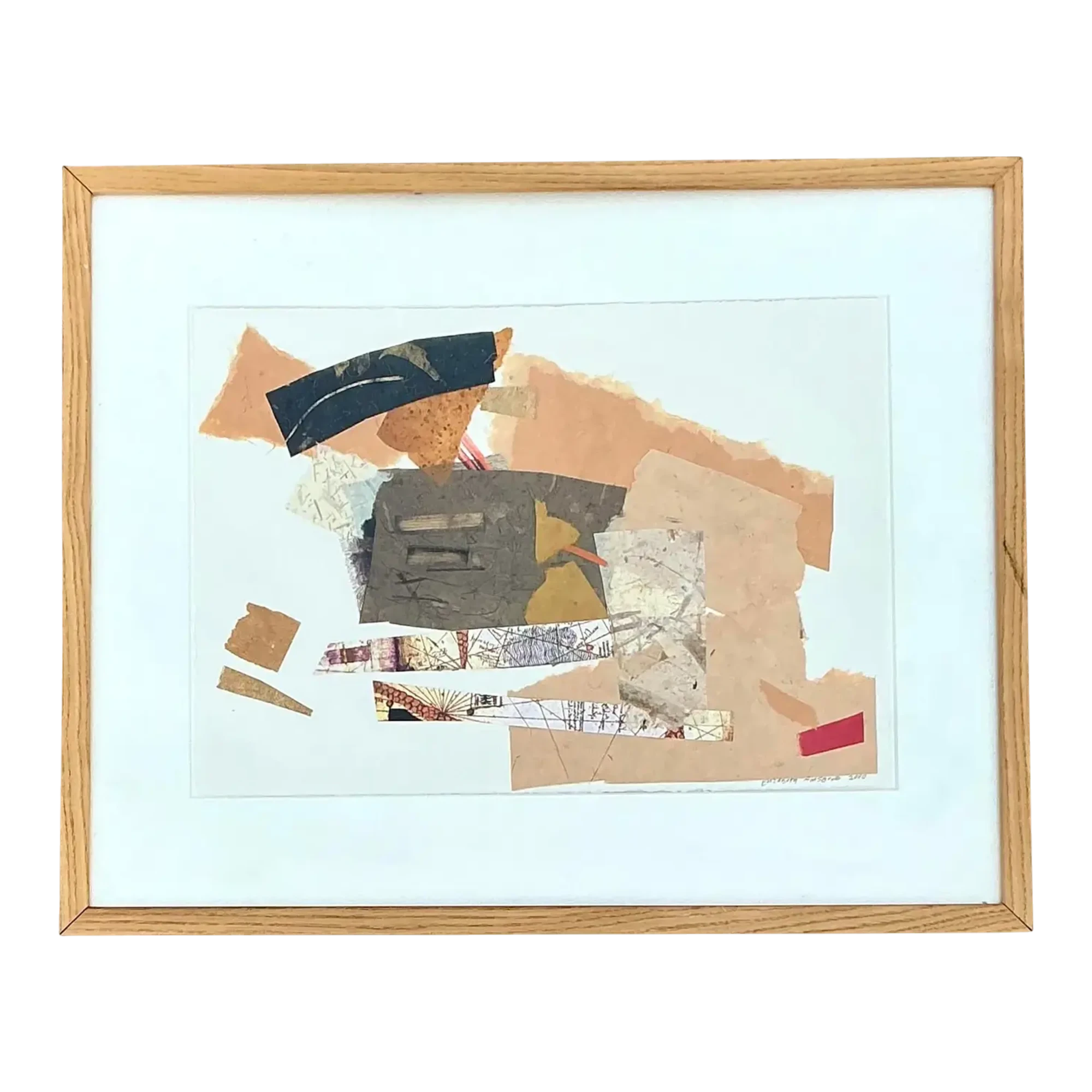 Vintage Boho Original Collage on Paper