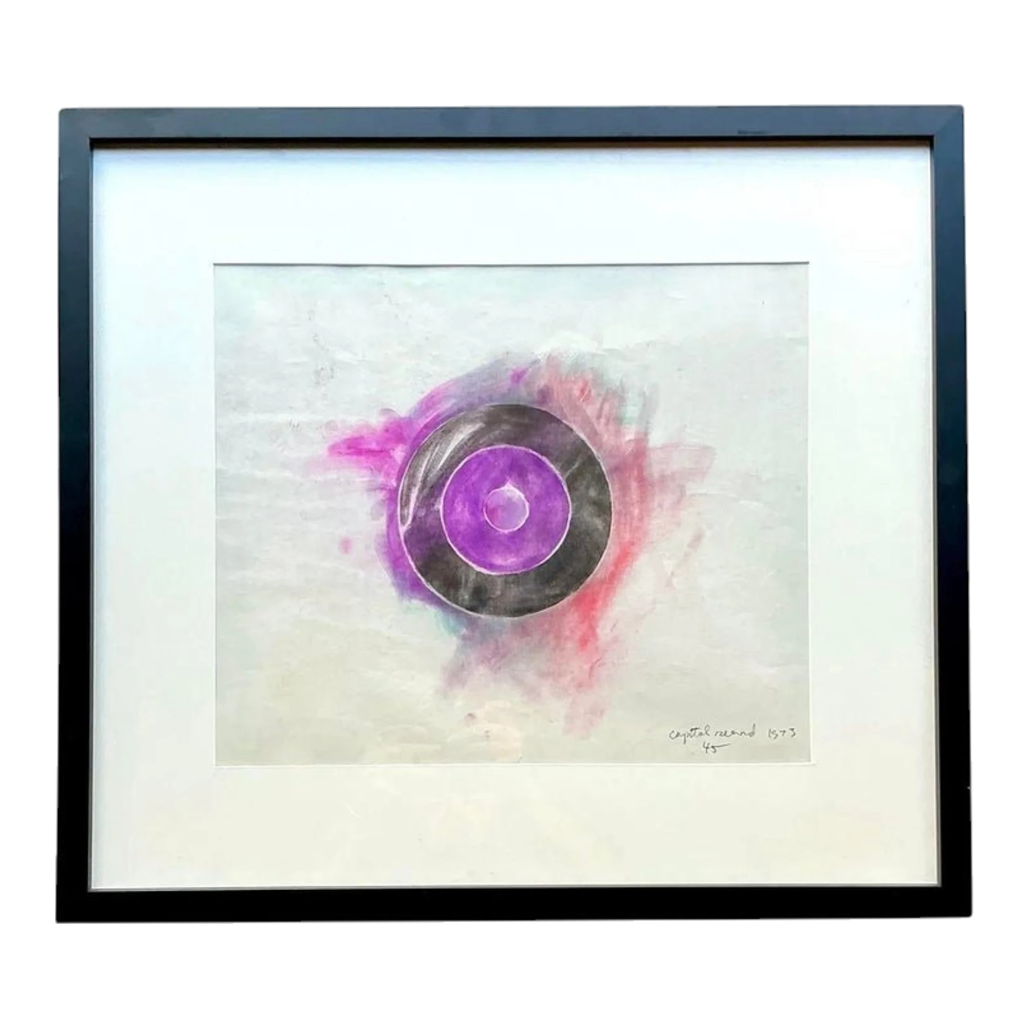 Vintage Boho Original Pastel Geometric Abstract on Paper