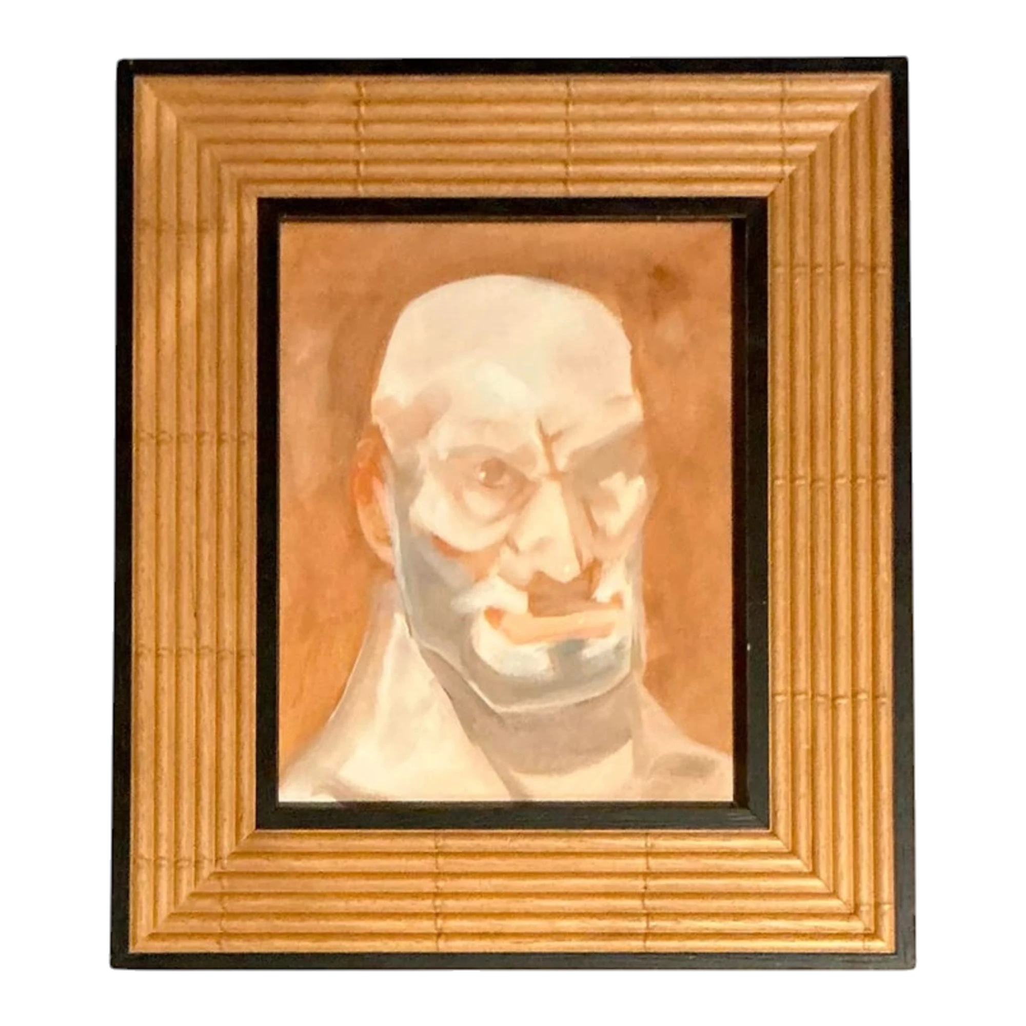 Vintage Boho Original Portrait of Man