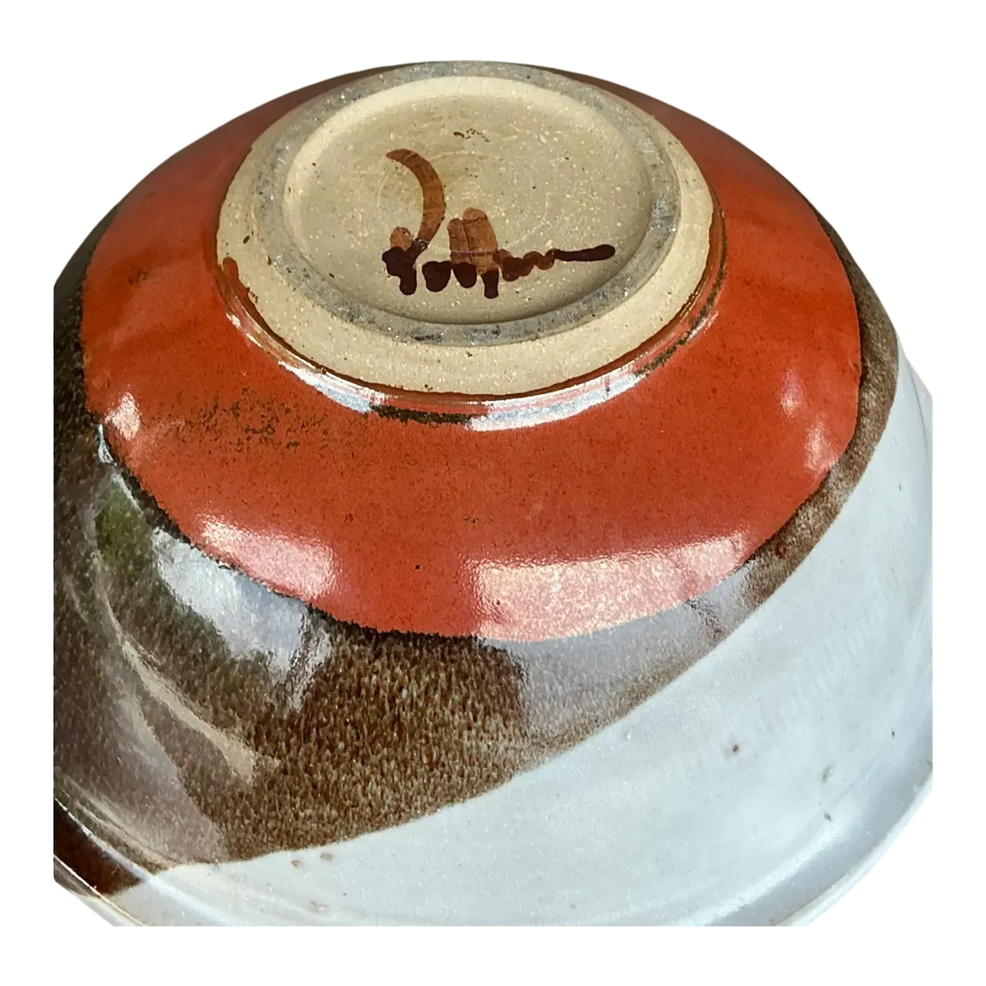 Vintage Boho Original Studio Pottery Bowl - Ceramic, 8.75W x 3.75H