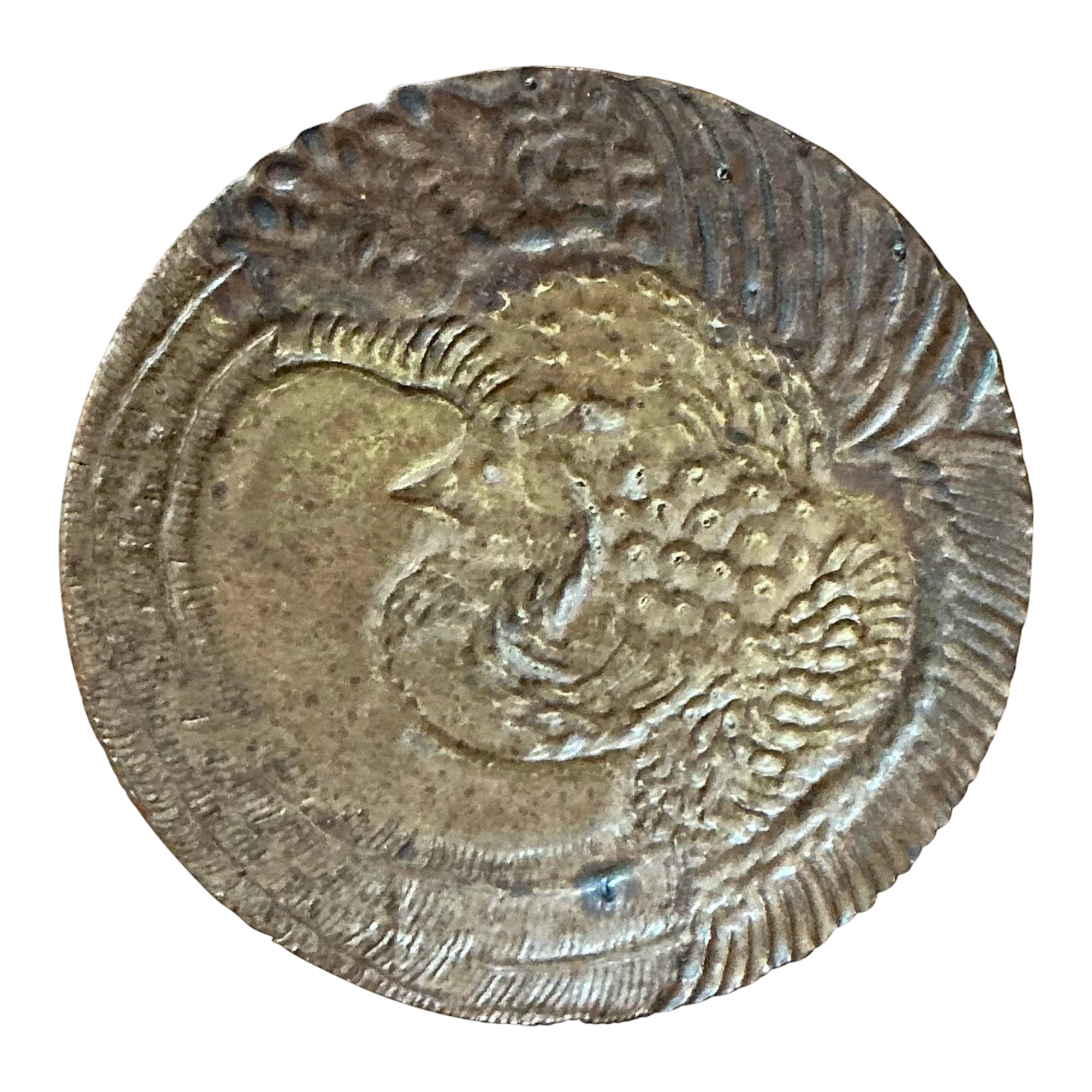 Vintage Boho Original Studio Pottery Phoenix Plate — additional photo 1