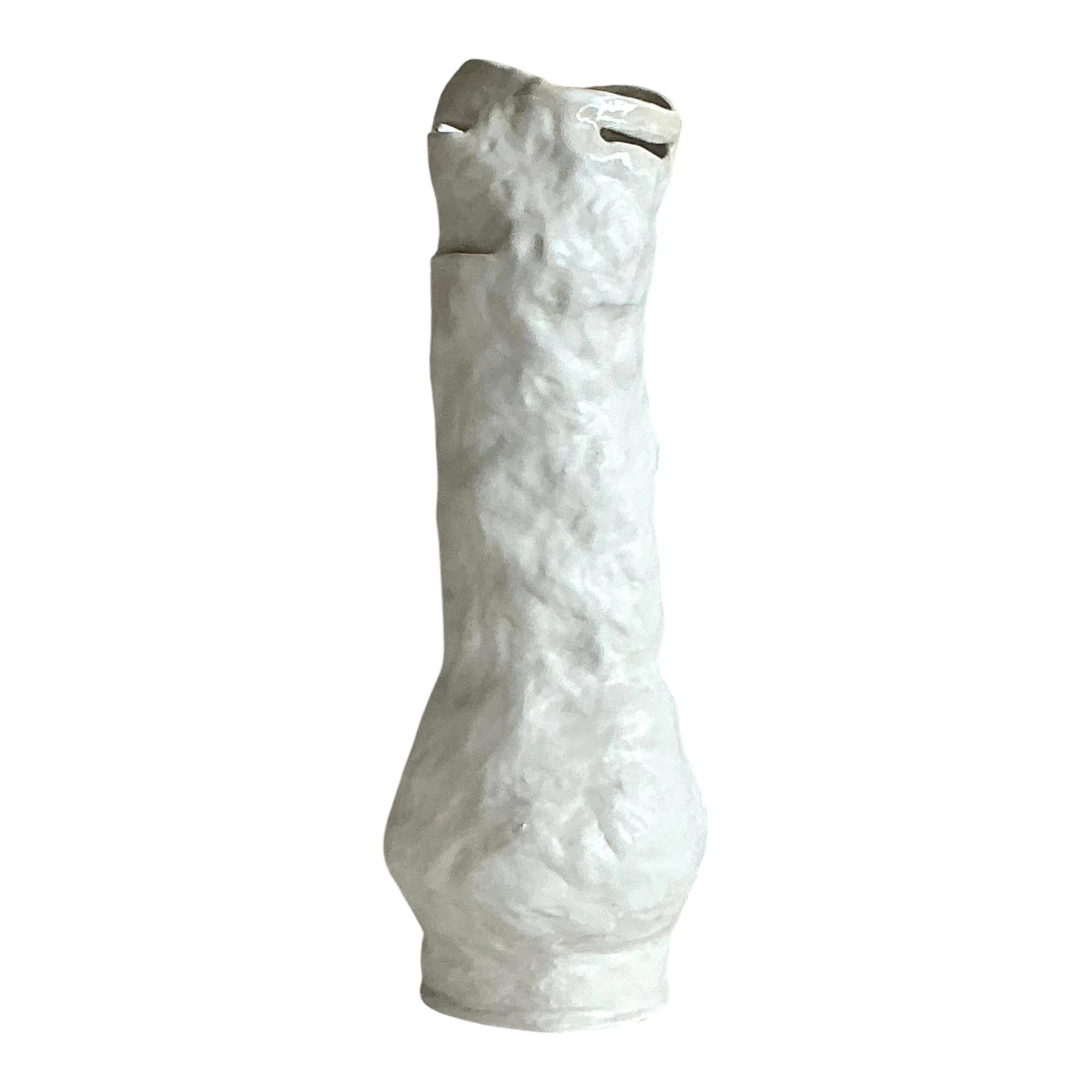 Vintage Boho Original Studio Pottery Slit Vase