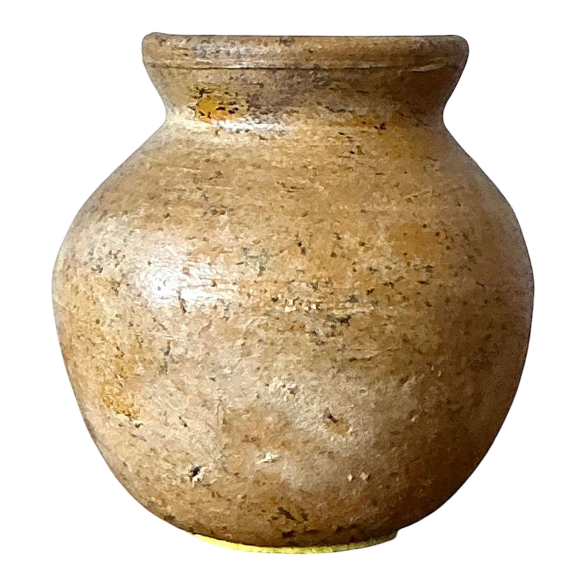 Vintage Boho Original Studio Pottery Vase - Ceramic, 5W x 5H