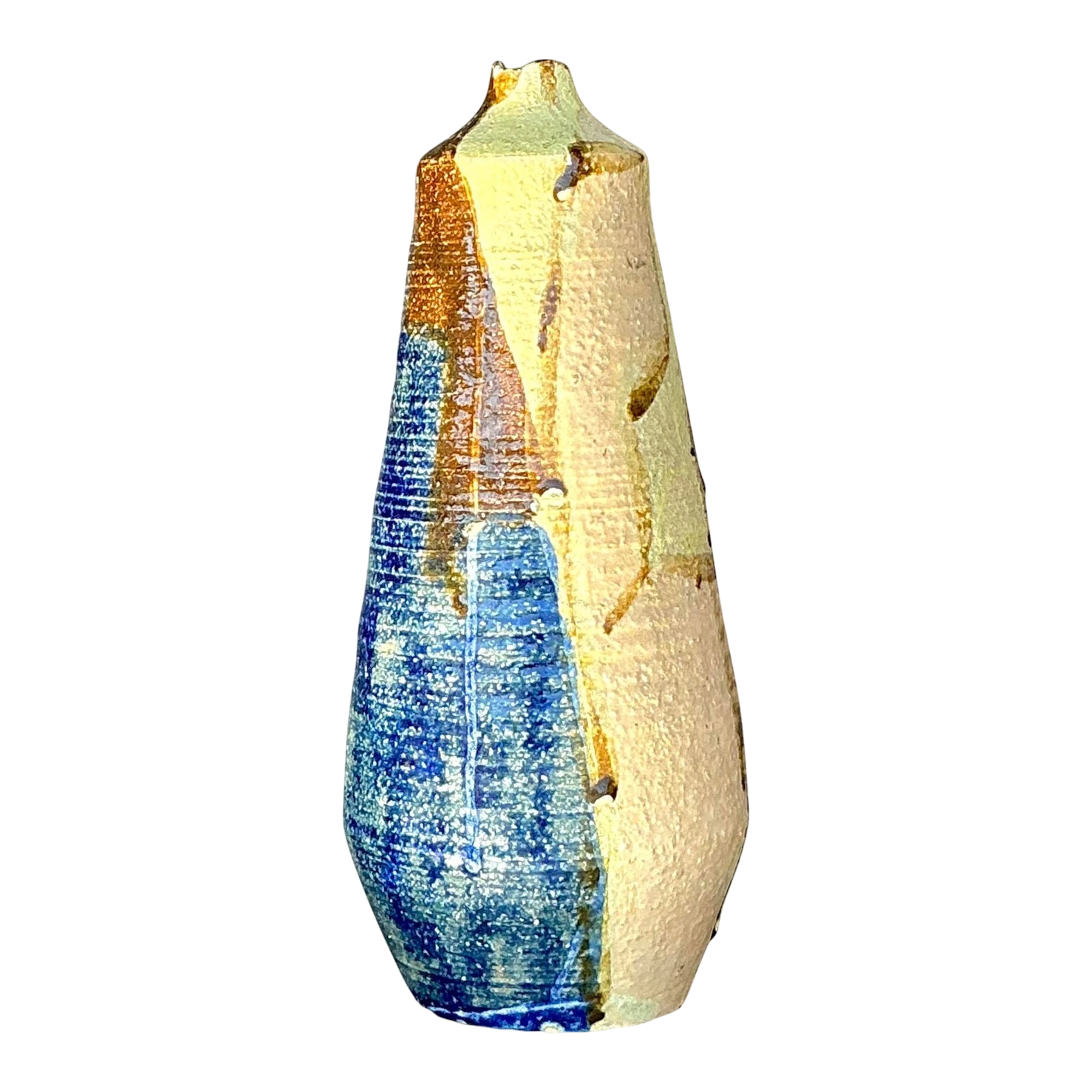 Vintage Boho Original Studio Pottery Vase - Pottery, 4.5W x 10.5H