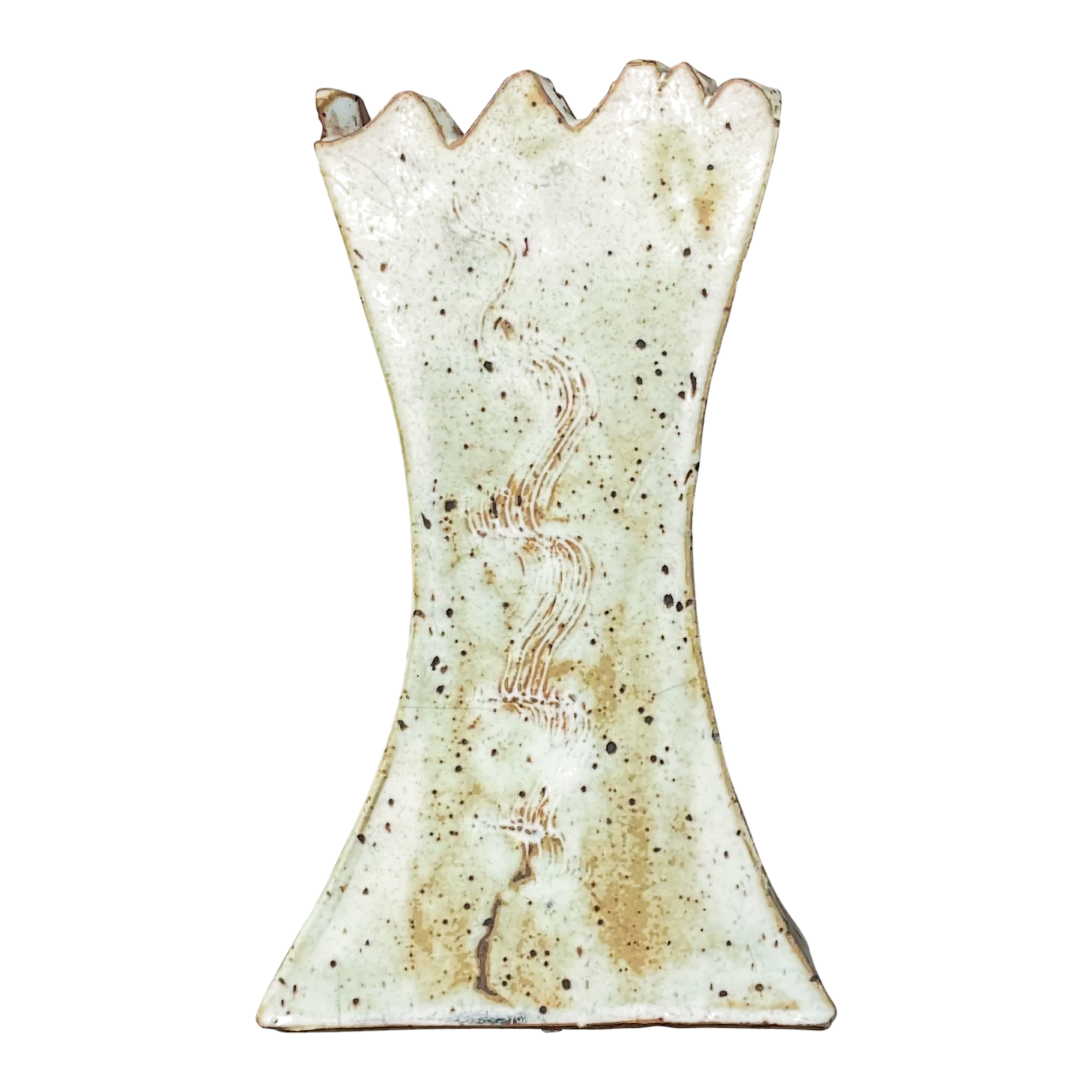 Vintage Boho Original Studio Pottery Vase - Pottery, 7W x 12H