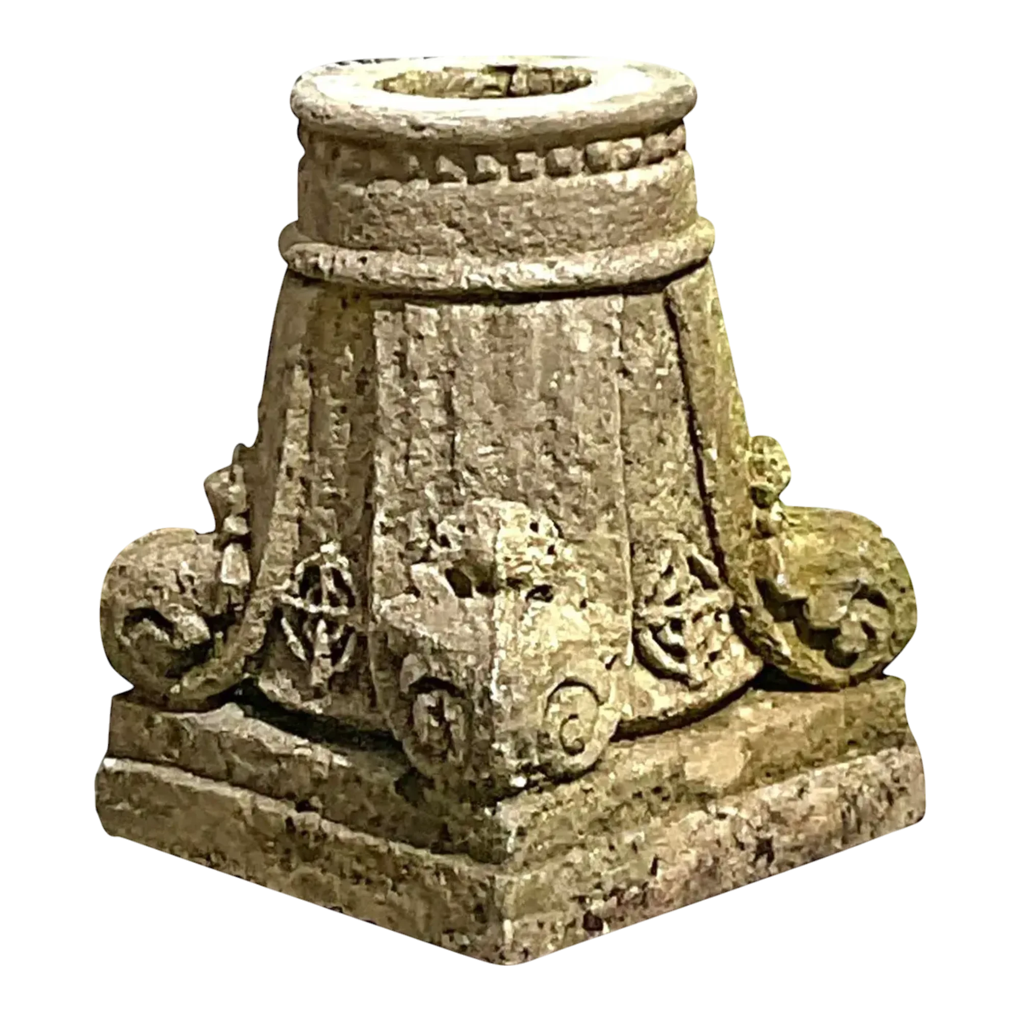 Vintage Boho Patinated Architectural Element Column