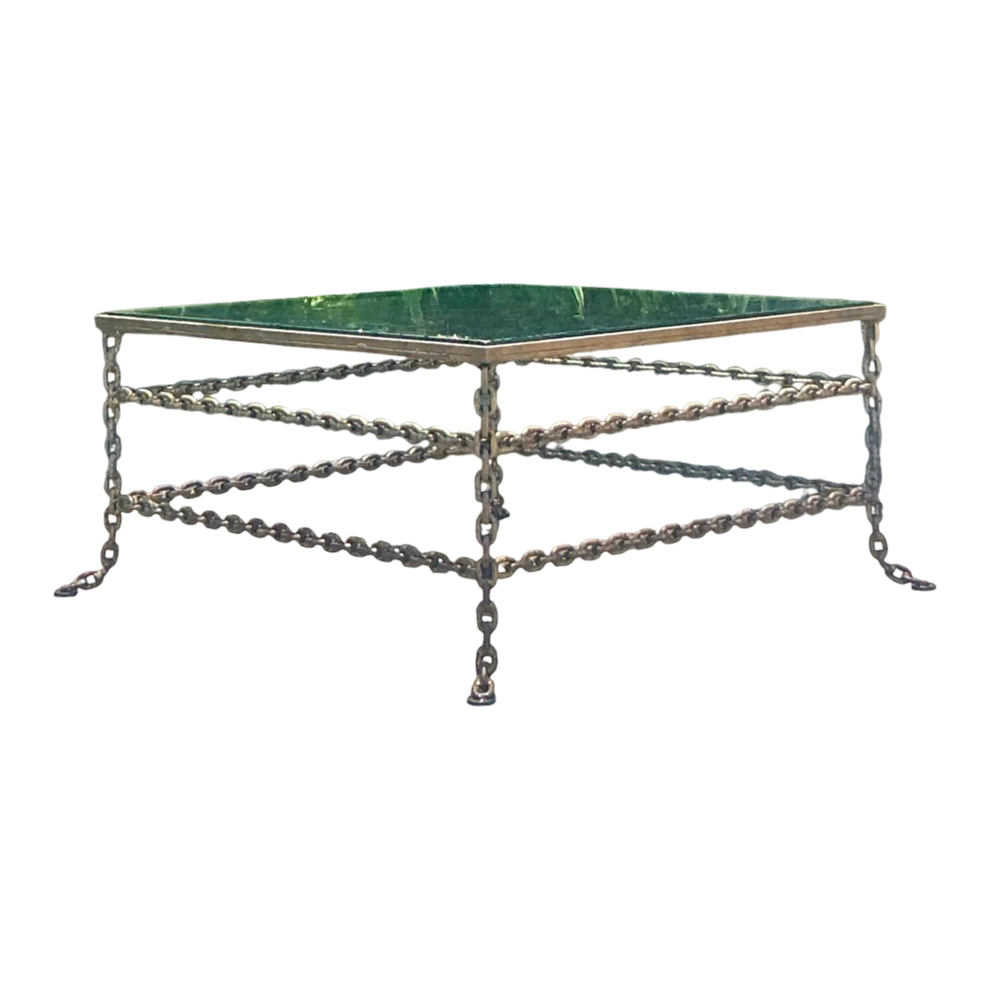 Vintage Boho Patinated Chain Coffee Table
